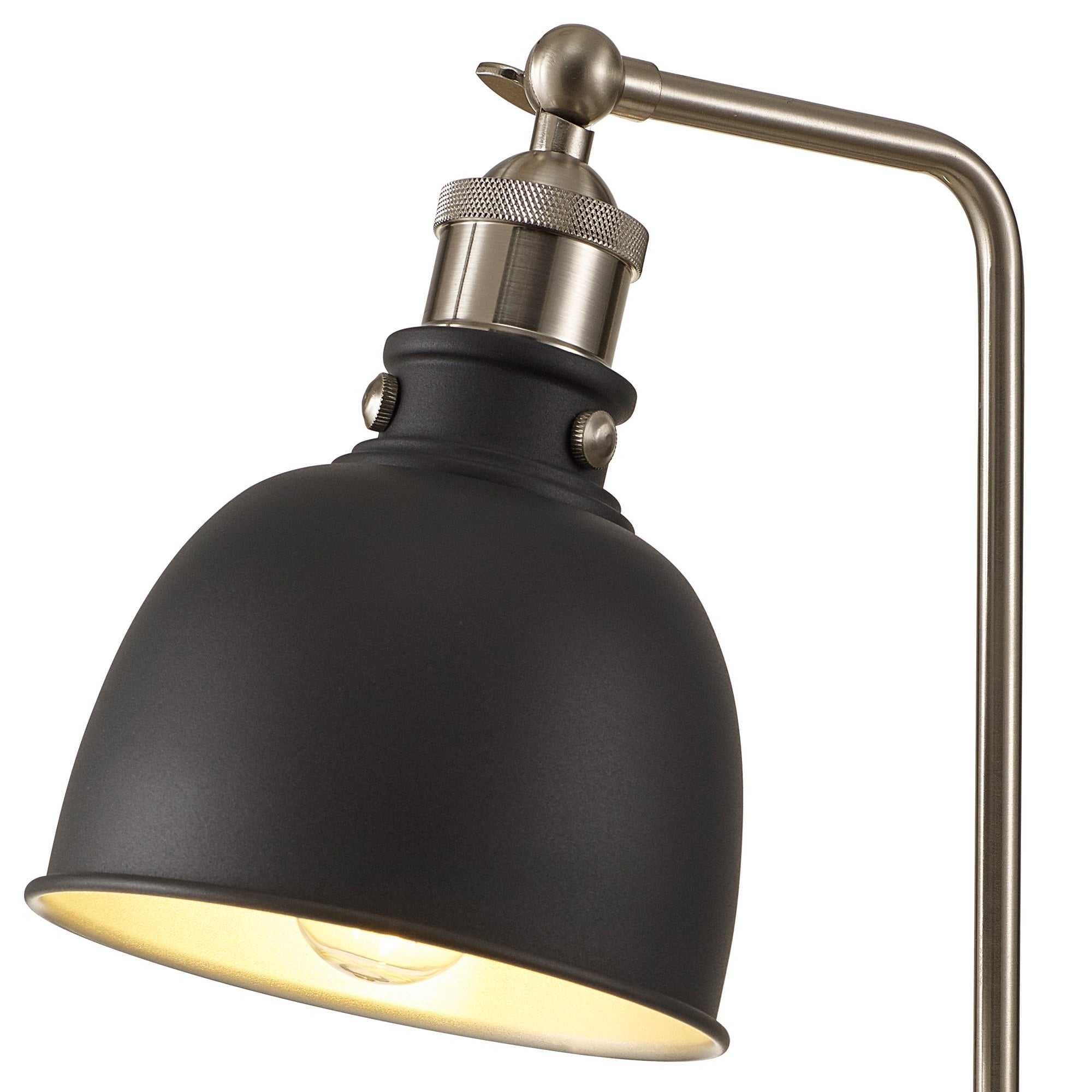 Fabula Sunnyside Adjustable Table Lamp - Graphite & Satin Nickel
