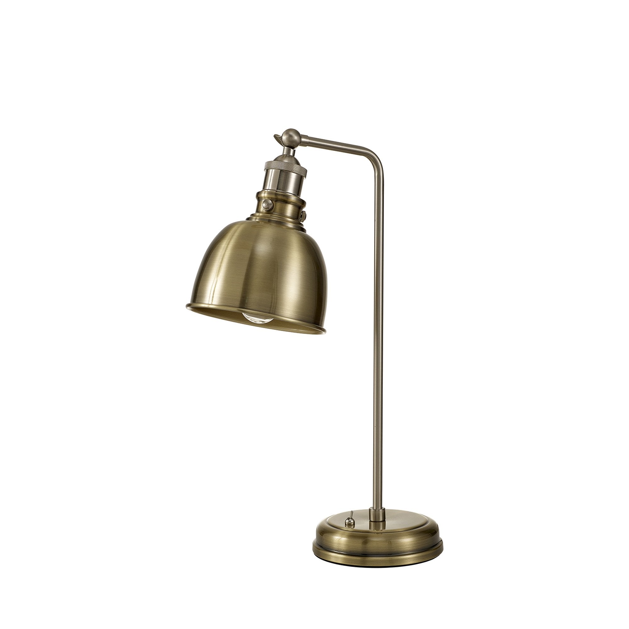 Fabula Sunnyside Adjustable Table Lamp - Satin Nickel & Antique Brass