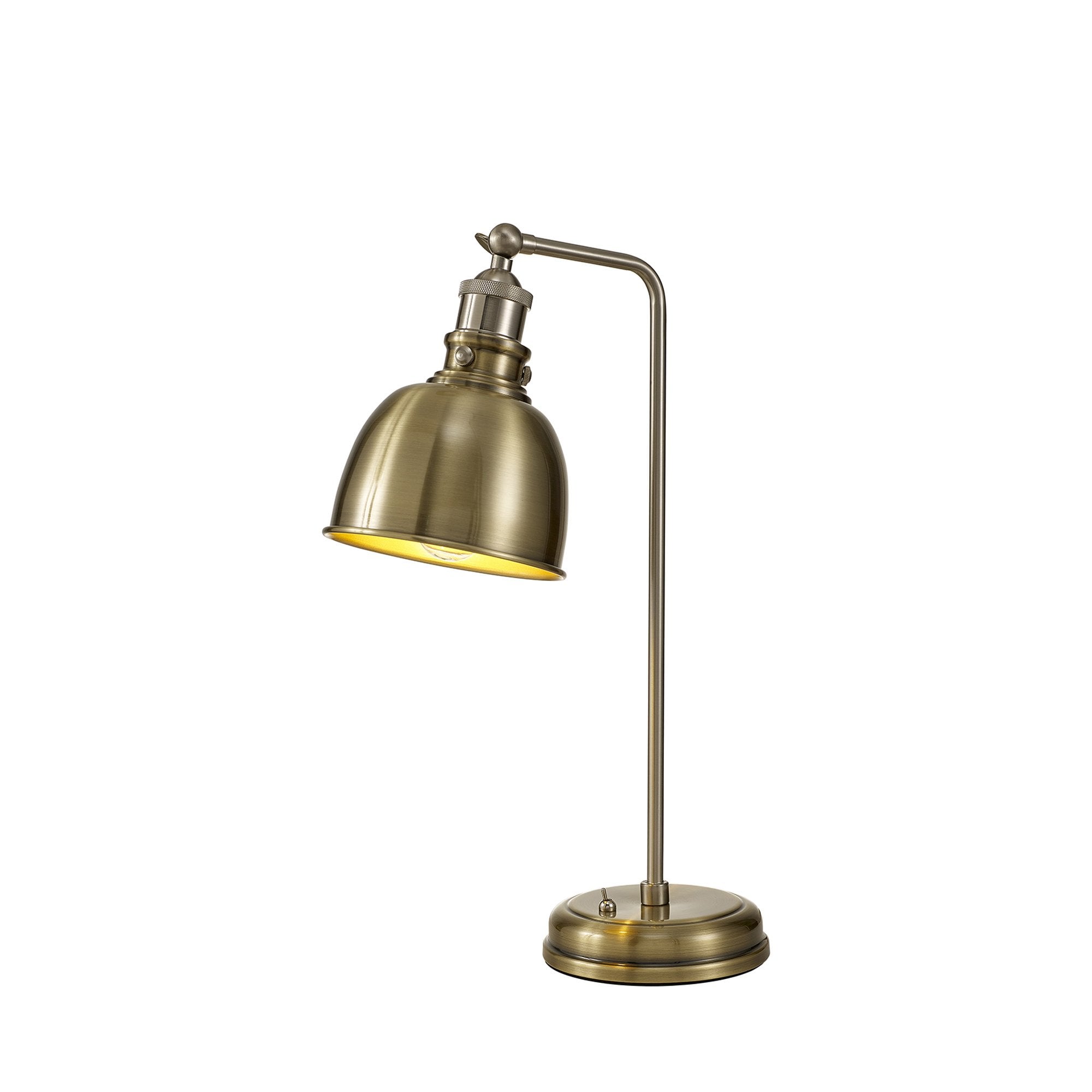 Fabula Sunnyside Adjustable Table Lamp - Satin Nickel & Antique Brass