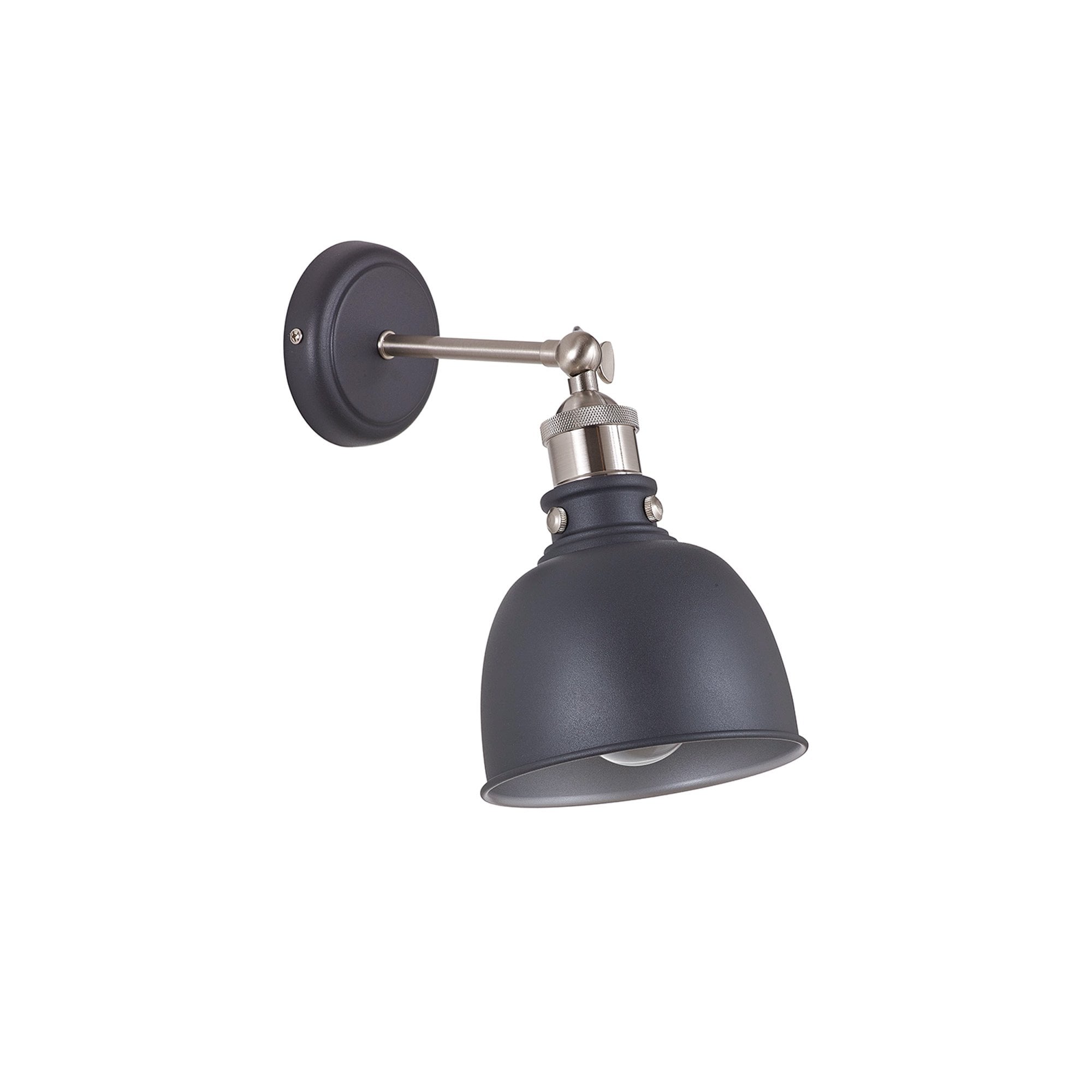 Fabula Sunnyside Adjustable Wall Lamp - Graphite & Satin Nickel