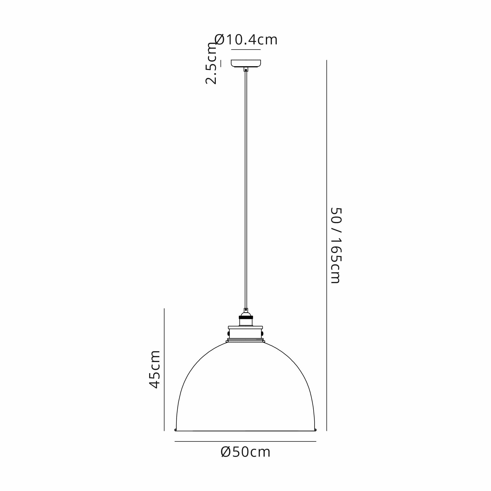Fabula Sunnyside Extra Large Pendant - Graphite & Satin Nickel