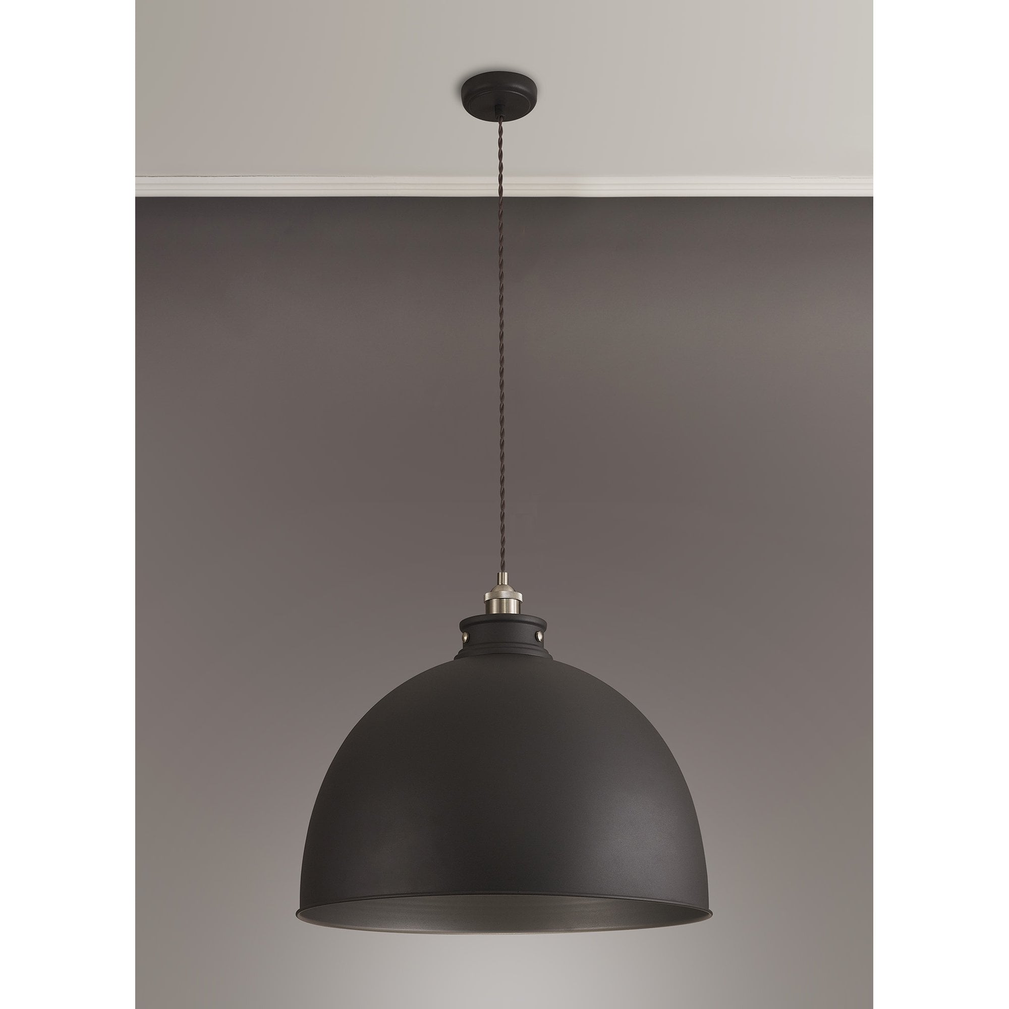 Fabula Sunnyside Extra Large Pendant - Graphite & Satin Nickel