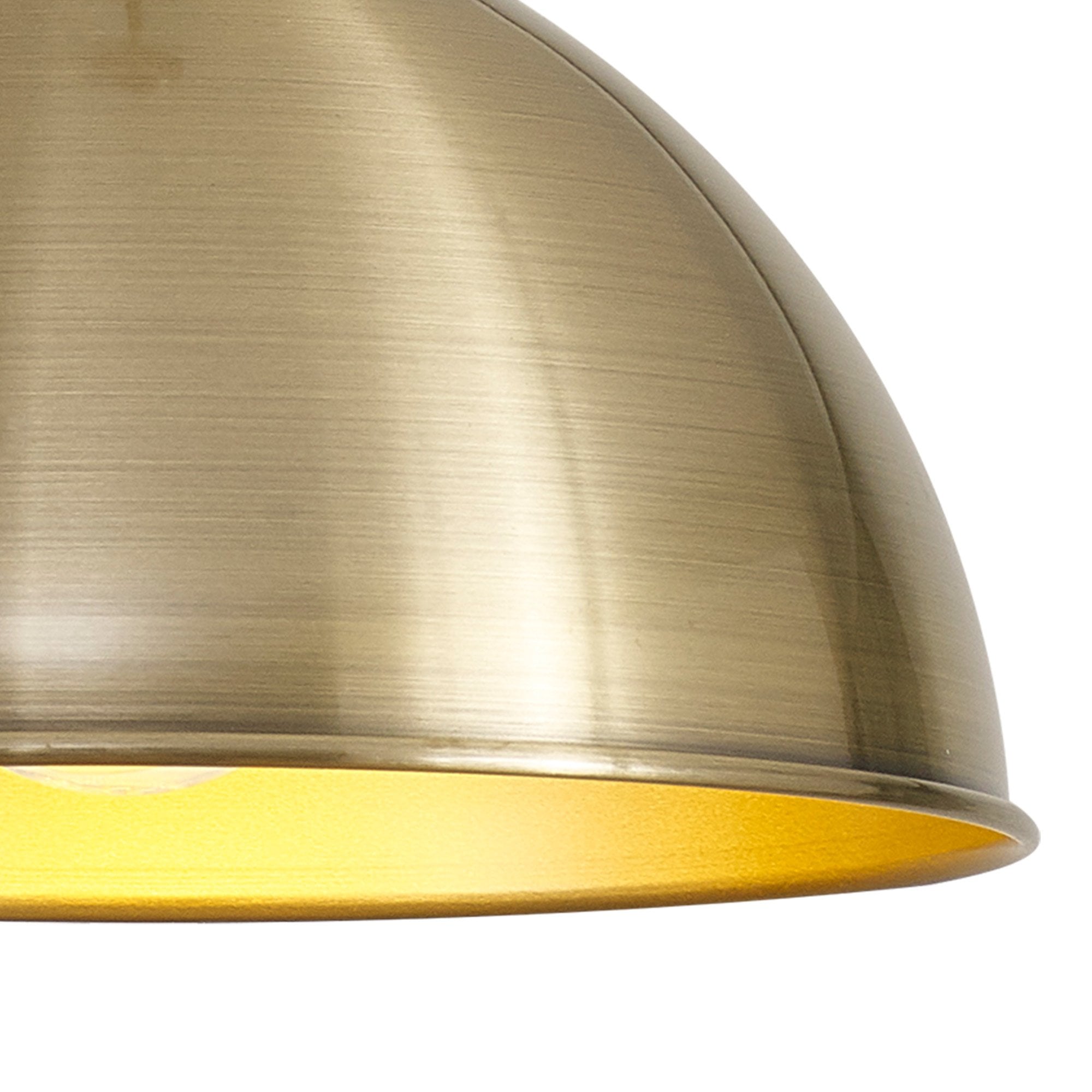 Fabula Sunnyside Medium Pendant - Satin Nickel & Antique Brass