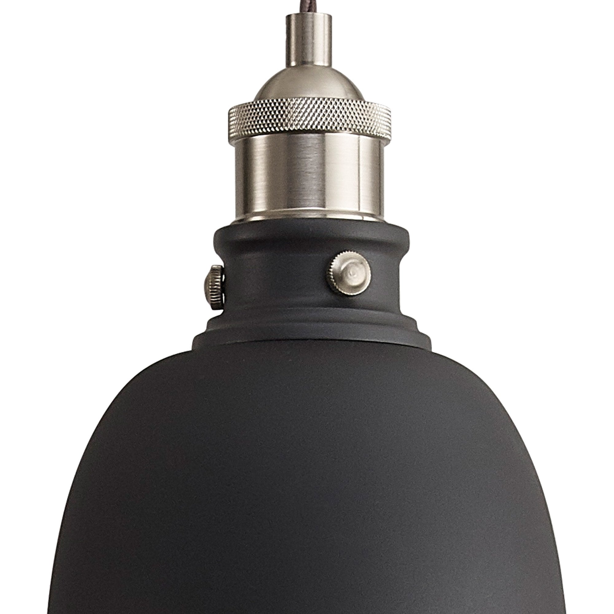 Fabula Sunnyside Small Pendant - Graphite & Satin Nickel
