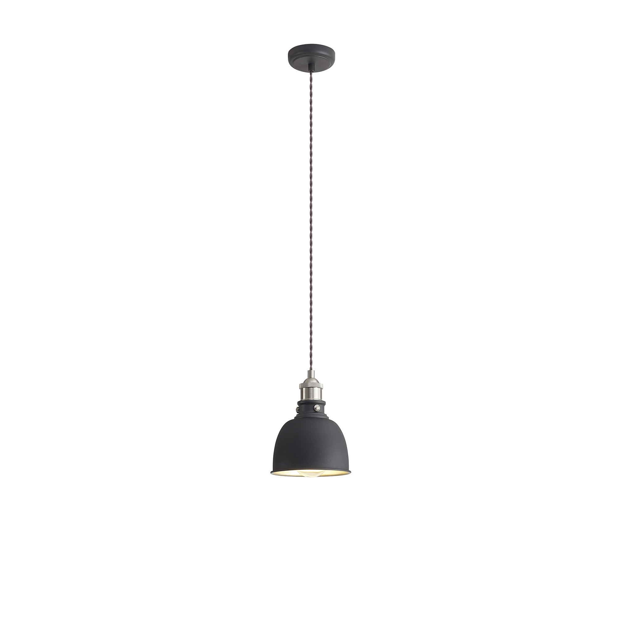 Fabula Sunnyside Small Pendant - Graphite & Satin Nickel