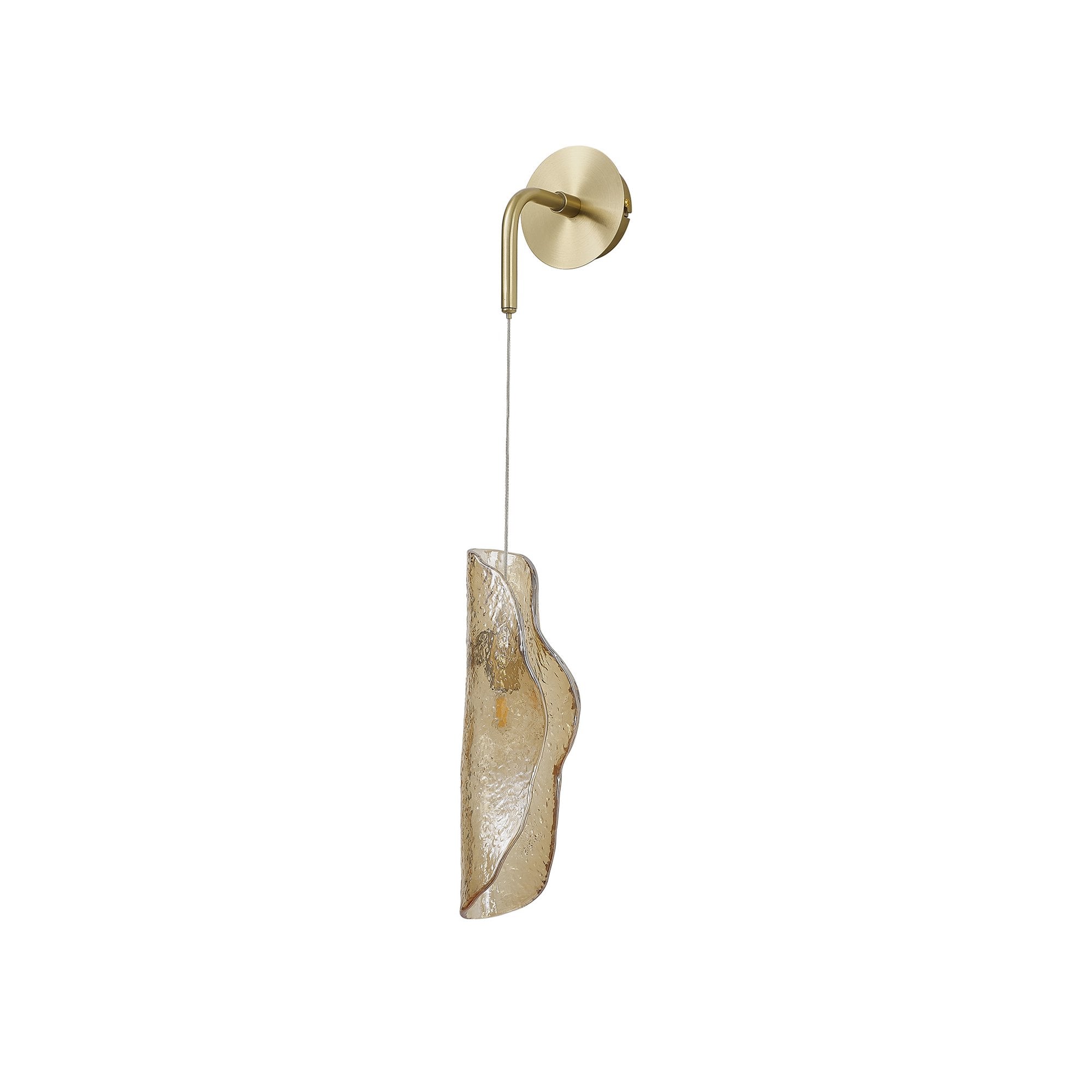 Fabula Treetops Single Wall Light - Brass & Cognac Glass