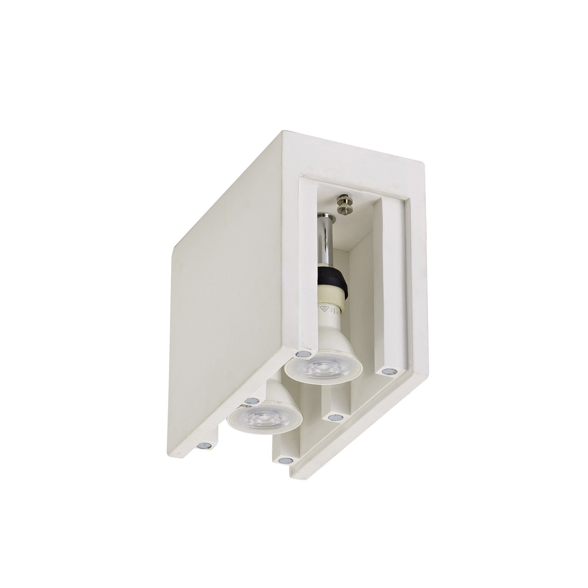 Fabula Trevose 2 Light Rectangular Ceiling Spot Light - White Paintable Gypsum