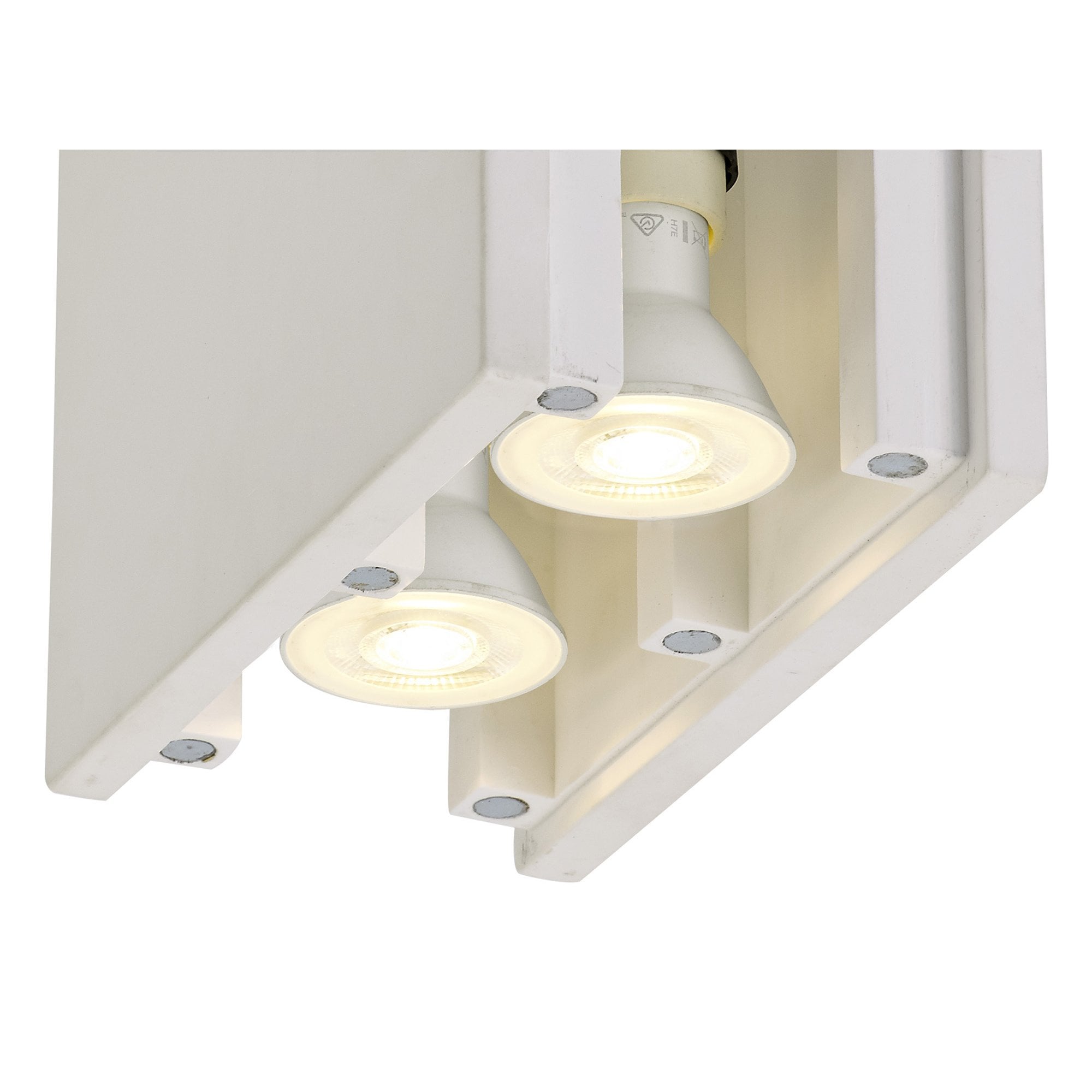 Fabula Trevose 2 Light Rectangular Ceiling Spot Light - White Paintable Gypsum