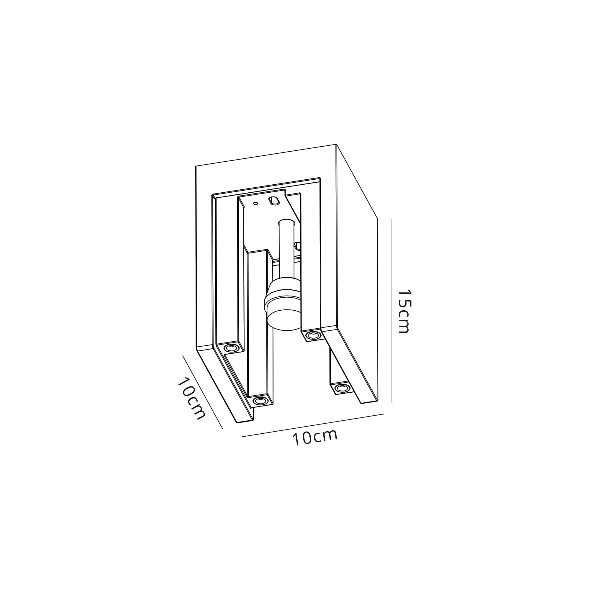 Fabula Trevose Single Square Ceiling Spot Light - White Paintable Gypsum