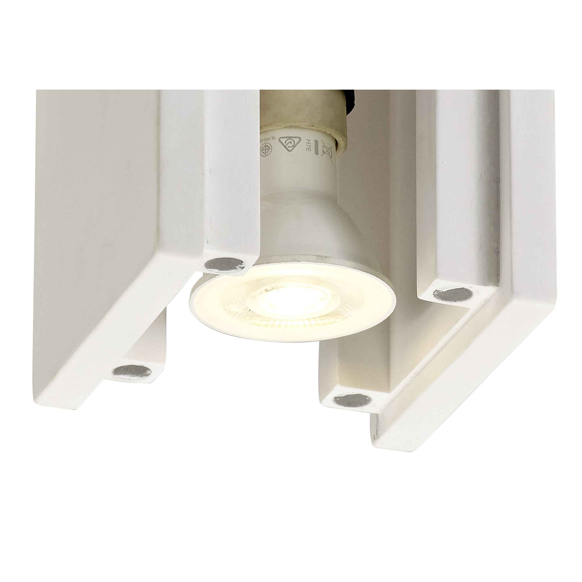 Fabula Trevose Single Square Ceiling Spot Light - White Paintable Gypsum