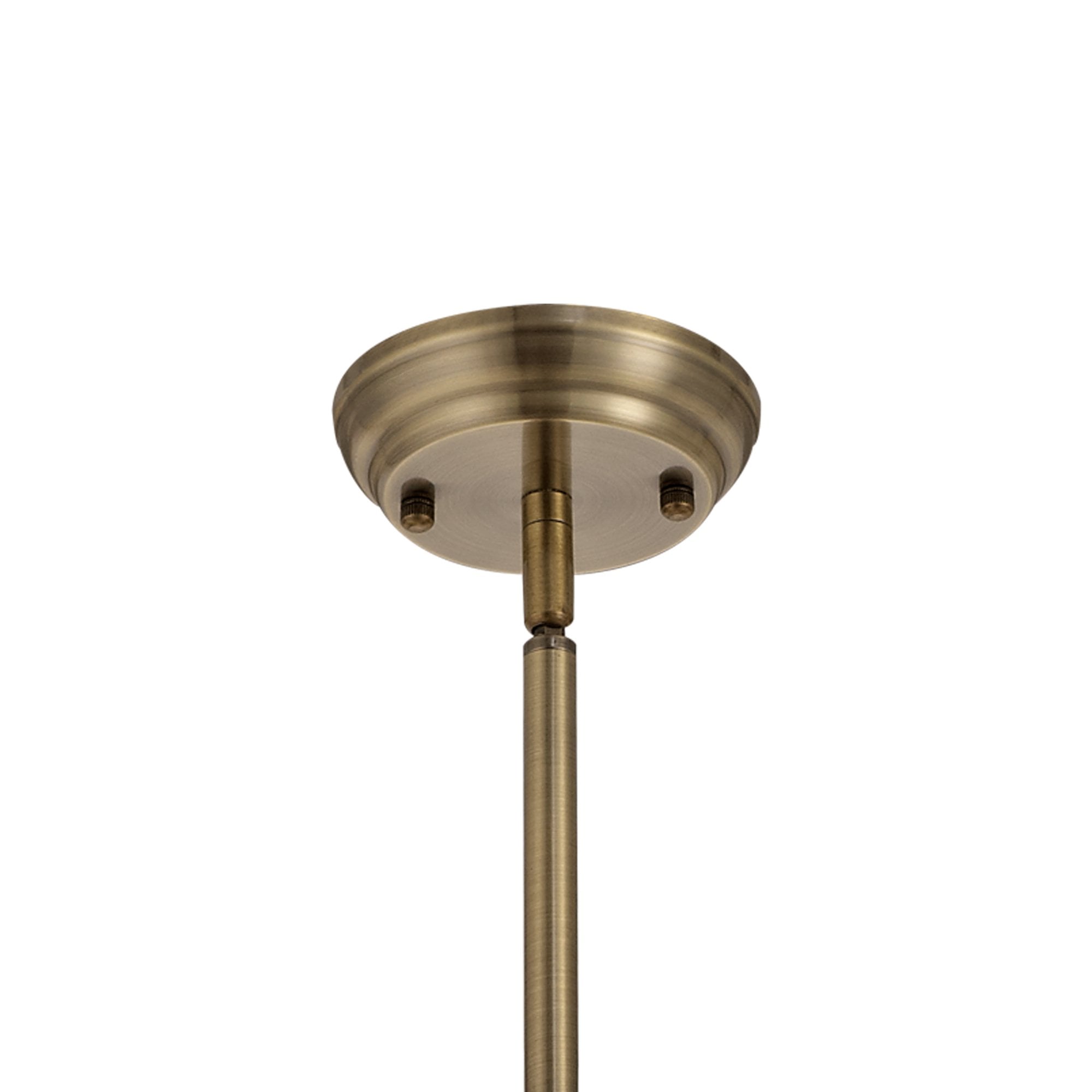 Fabula Westall Single Pendant - 30cm Tiffany Shade - Antique Brass, Amber & Cream