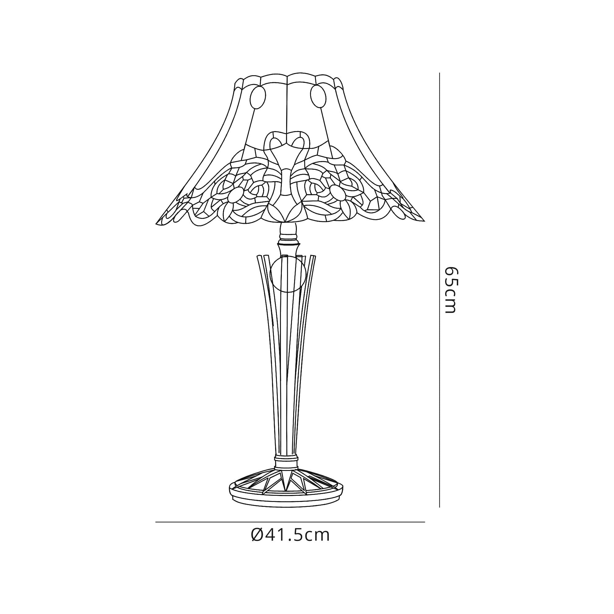 Fabula Woodbine 2 Light Tiffany Table Lamp - Red & Orange