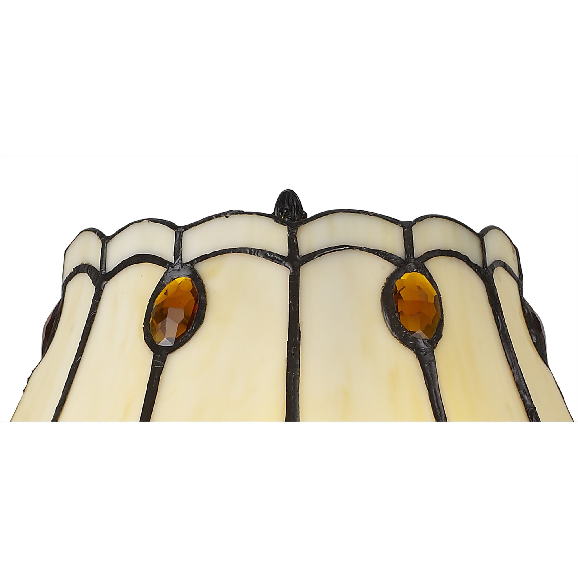 Fabula Woodbine 2 Light Tiffany Table Lamp - Red & Orange