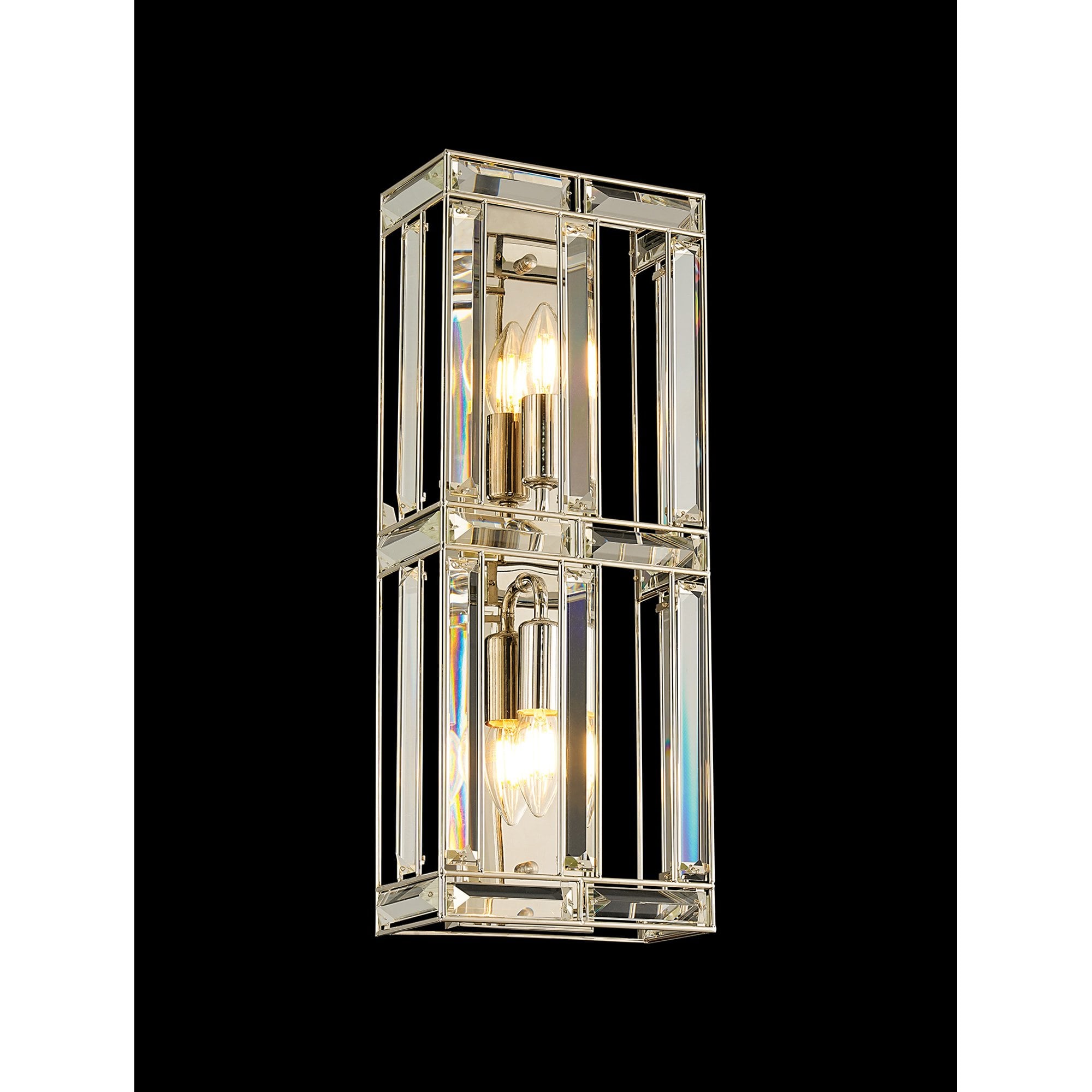 Fabula Woodford 2 Light Rectangular Wall Light - Polished Nickel