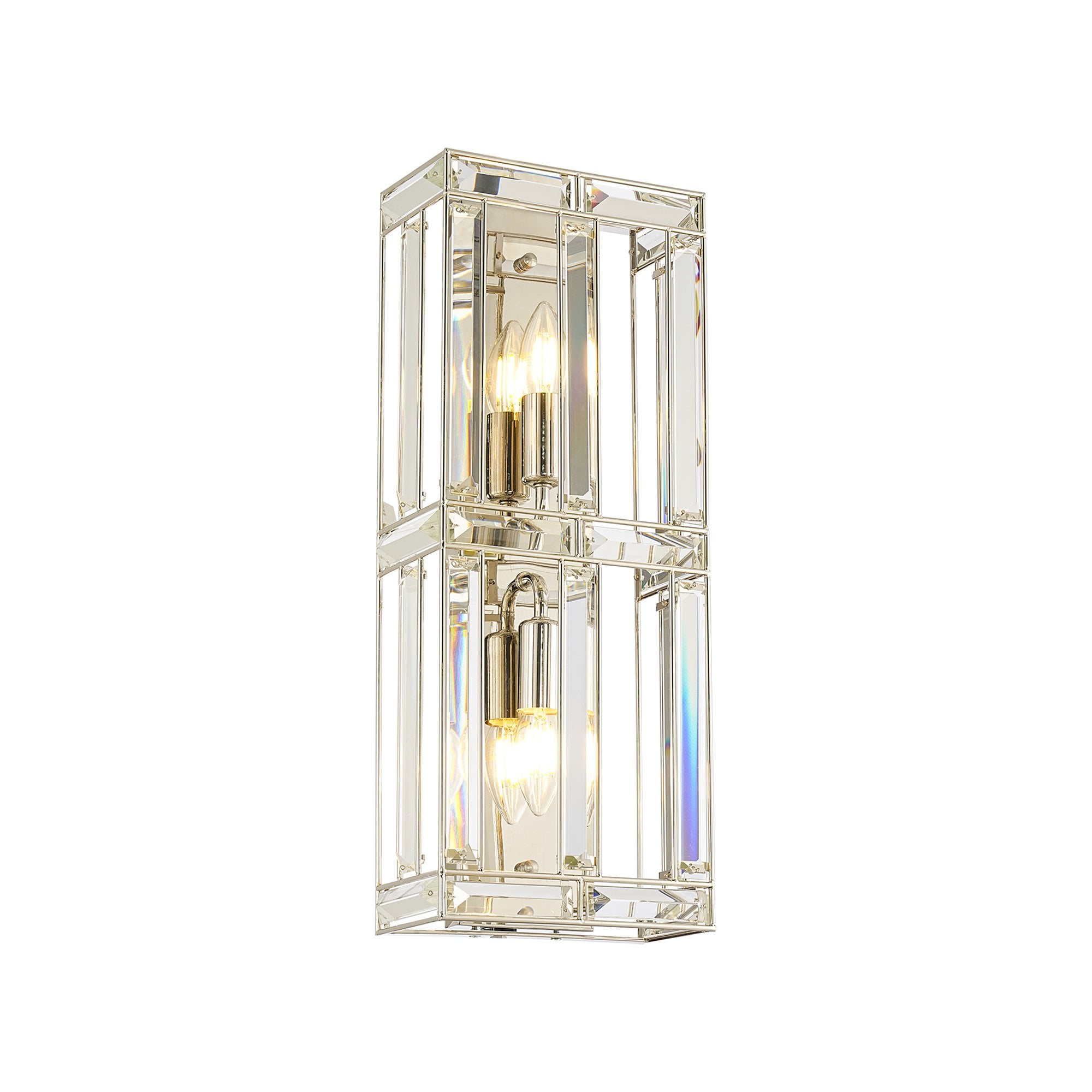 Fabula Woodford 2 Light Rectangular Wall Light - Polished Nickel