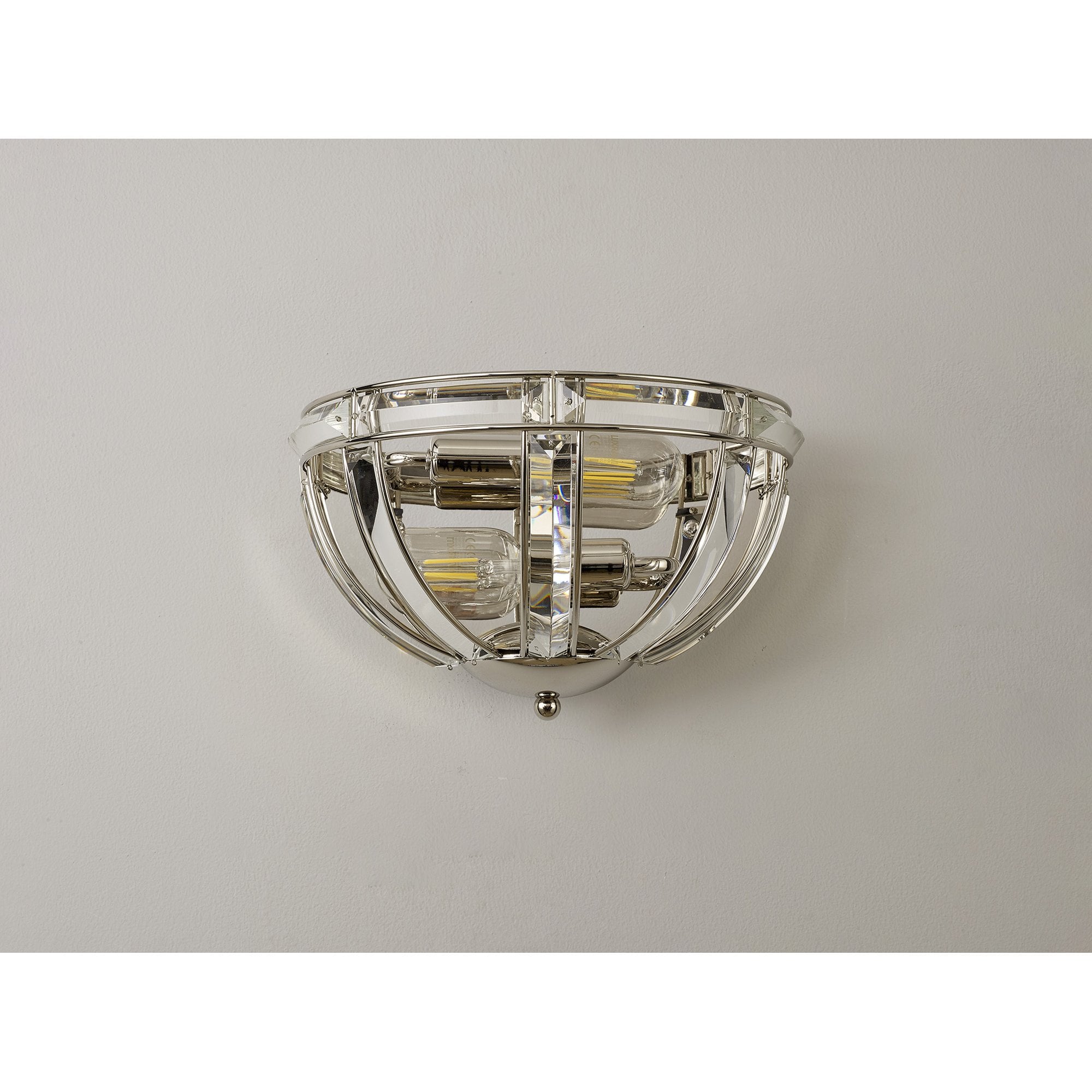 Fabula Woodford 2 Light Wall Light - Polished Nickel