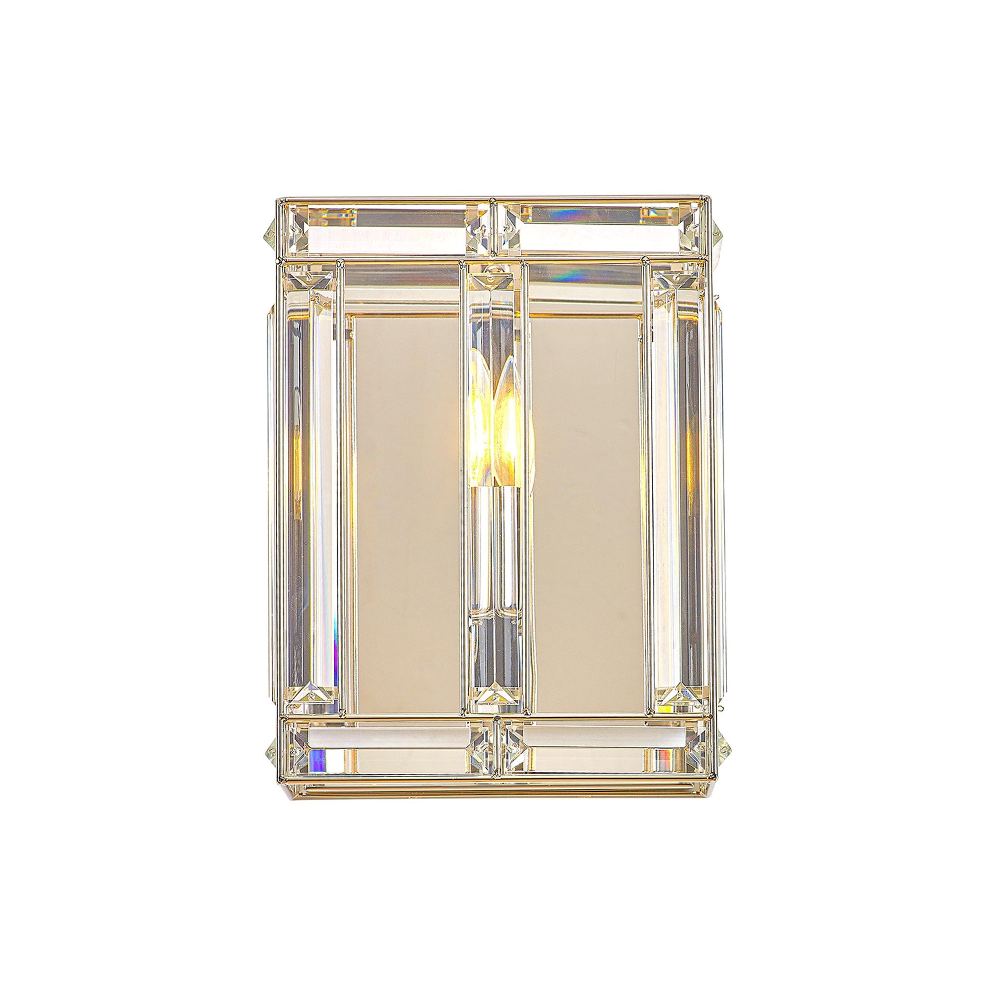 Fabula Woodford Single Square Wall Light - Polished Nickel
