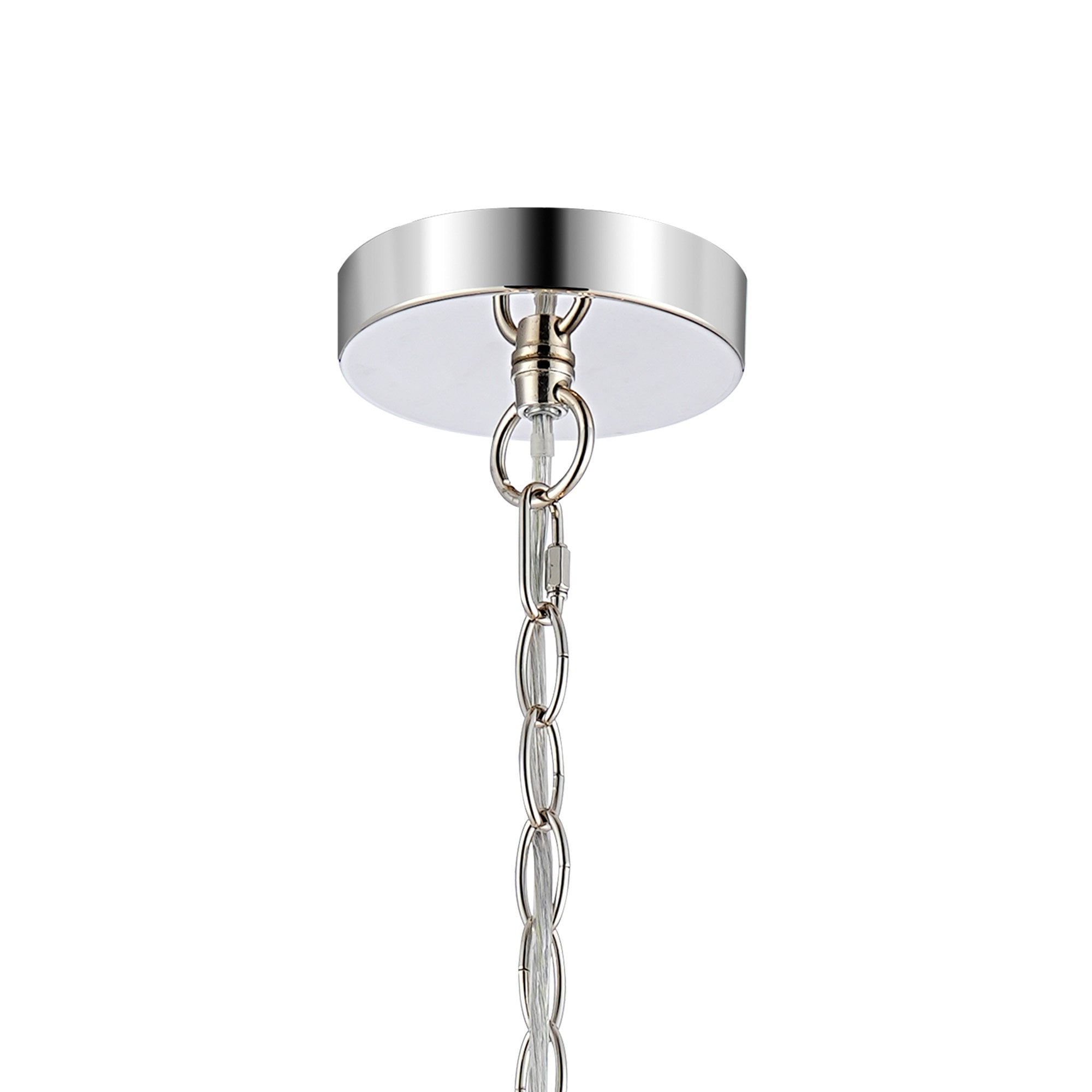 Fabula Woodford Small 6 Light Round Column Pendant - Polished Nickel