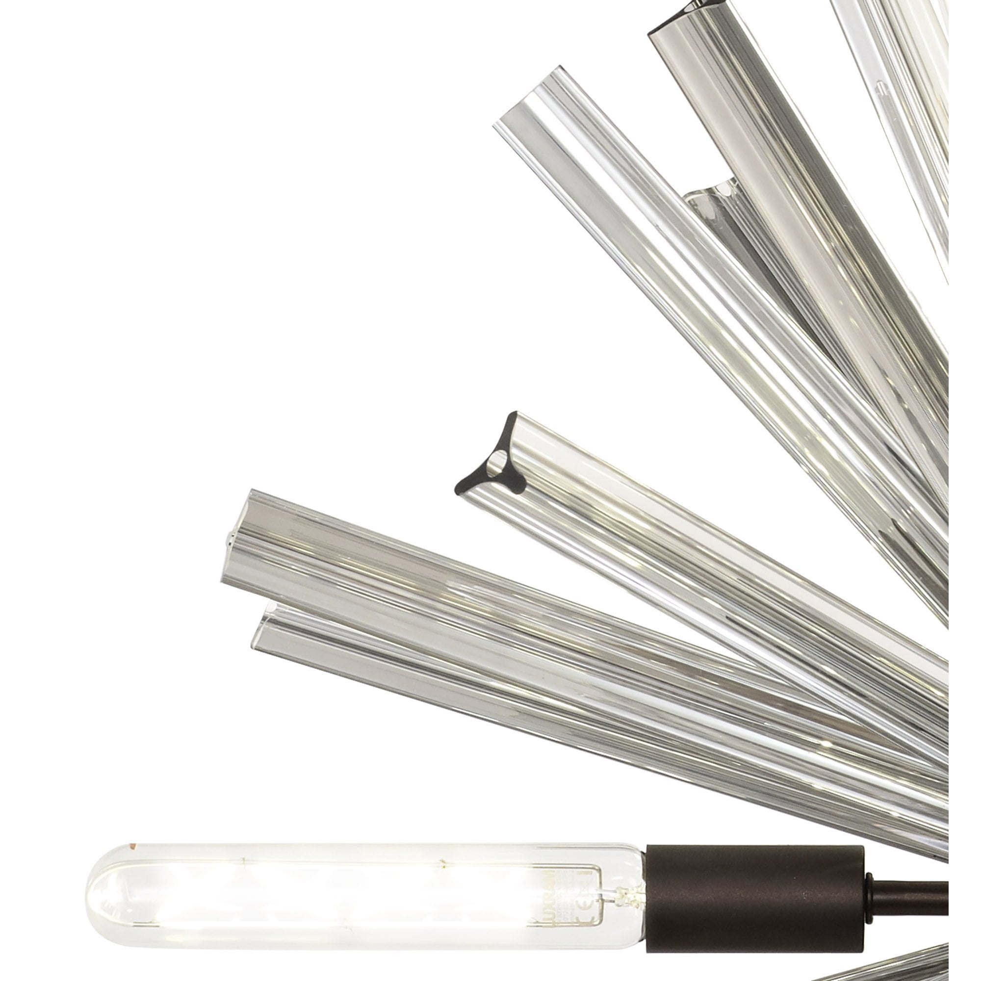 Fabula Wordworth 10 Light Round Pendant - Brown Oxide & Smoke Glass