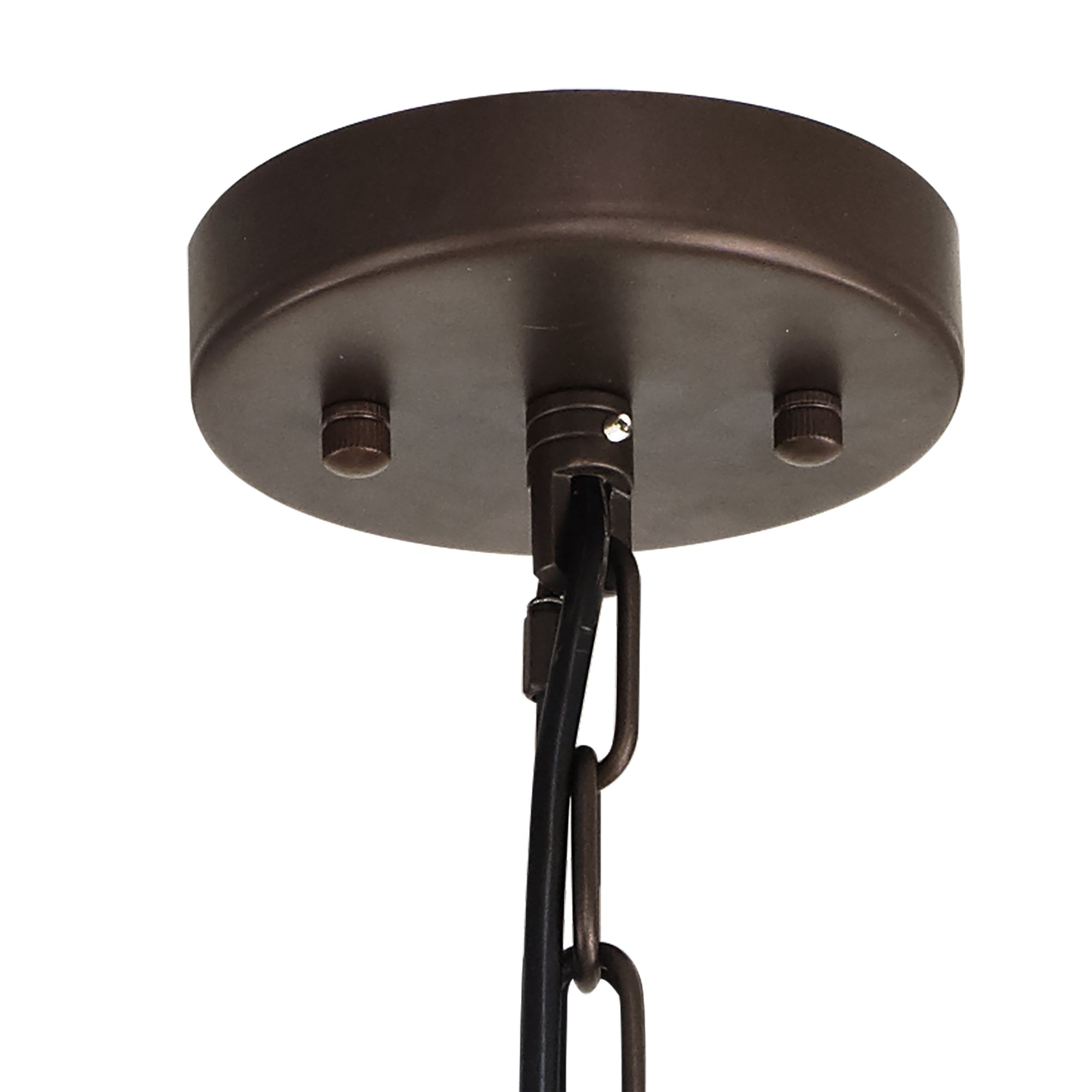 Fabula Wordworth 10 Light Round Pendant - Brown Oxide & Smoke Glass