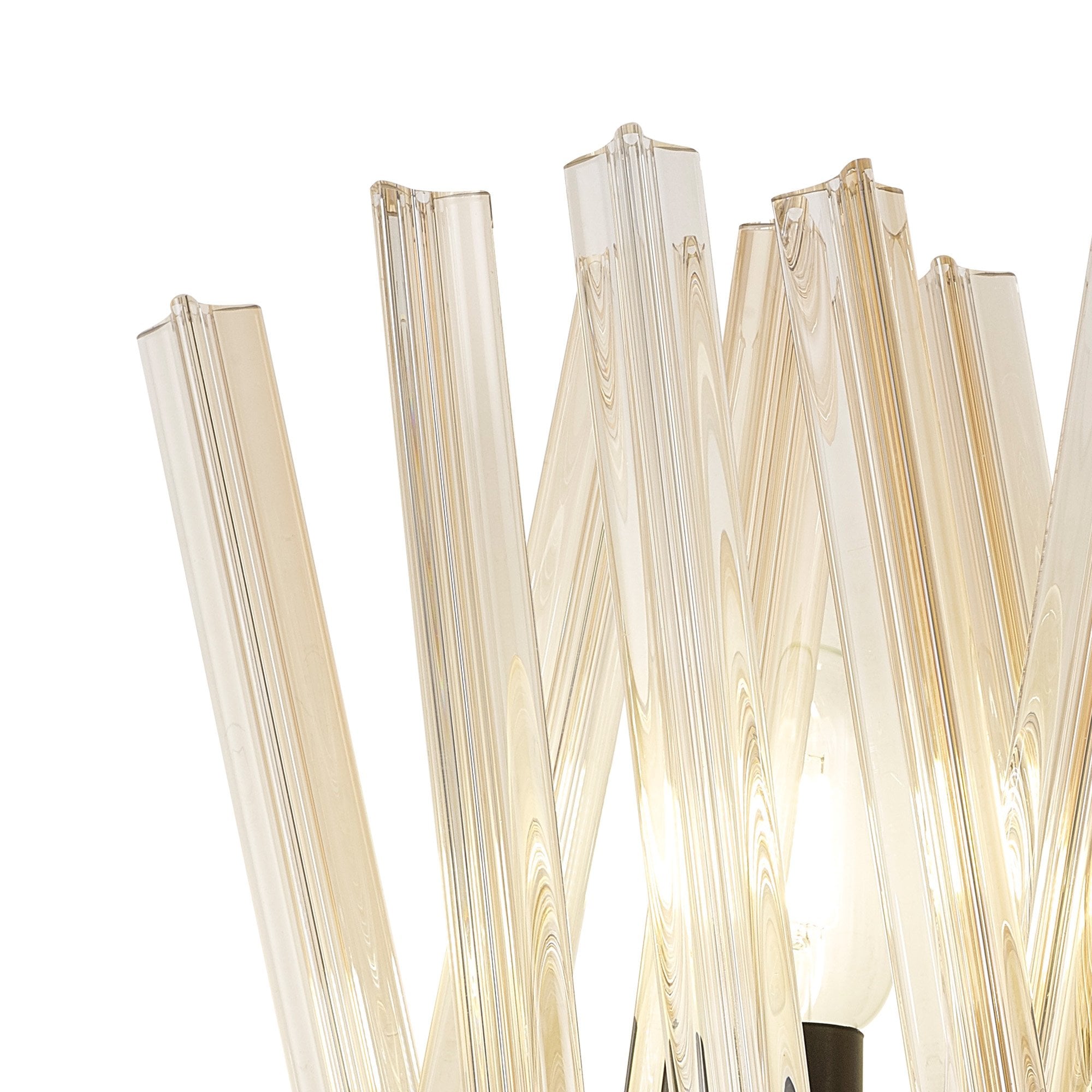 Fabula Wordworth 2 Light Wall Light - Matt Black & Champagne Glass