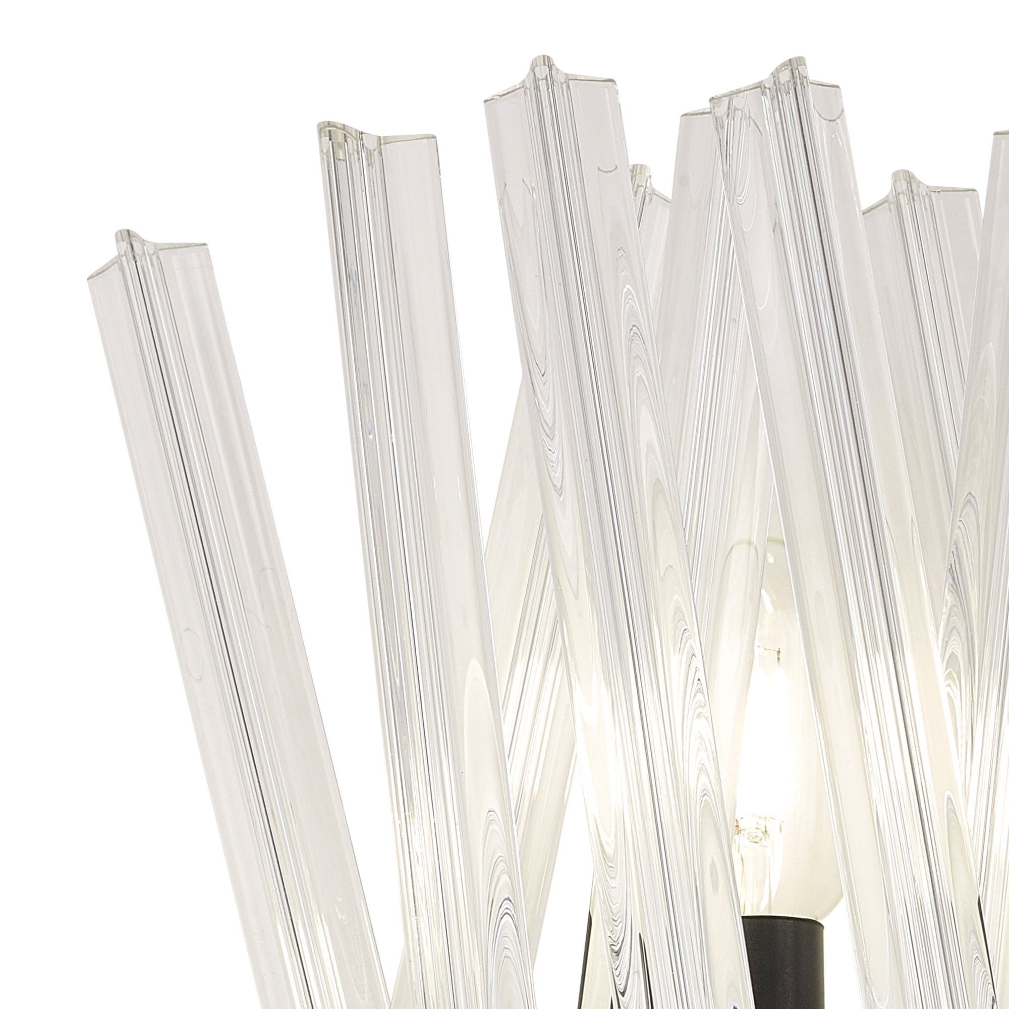 Fabula Wordworth 2 Light Wall Light - Matt Black & Clear Glass