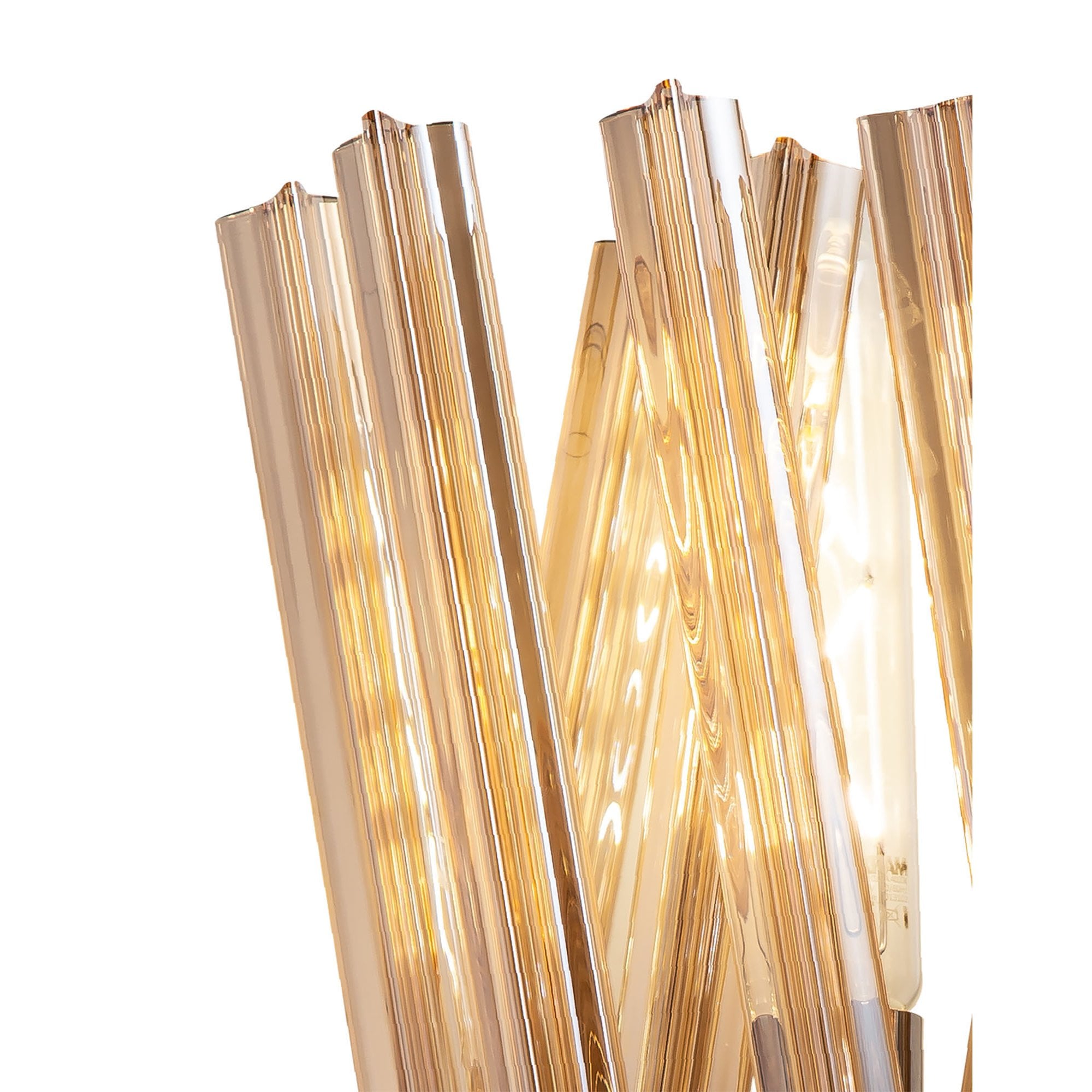 Fabula Wordworth 2 Light Wall Light - Polished Nickel & Champagne Glass