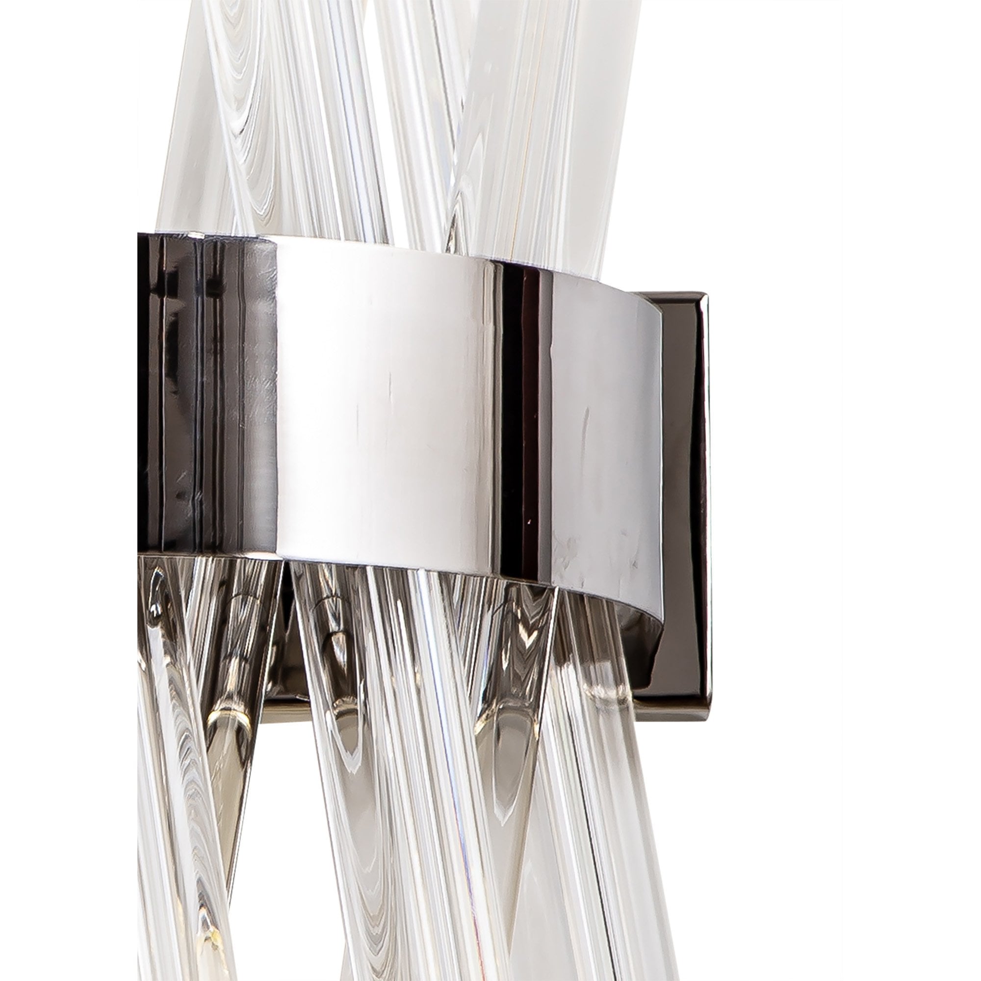 Fabula Wordworth 2 Light Wall Light - Polished Nickel & Clear Glass