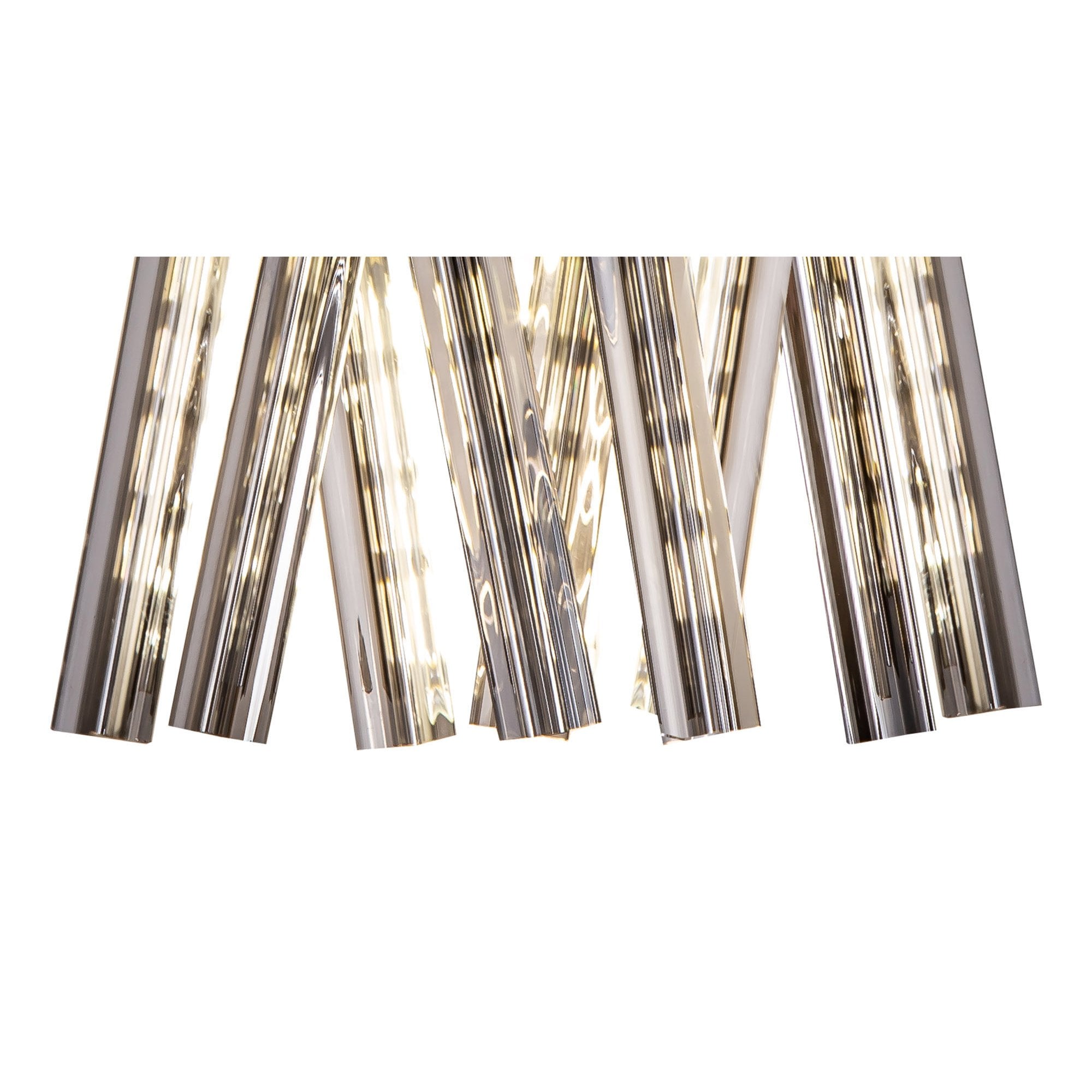 Fabula Wordworth 2 Light Wall Light - Polished Nickel & Smoke Glass