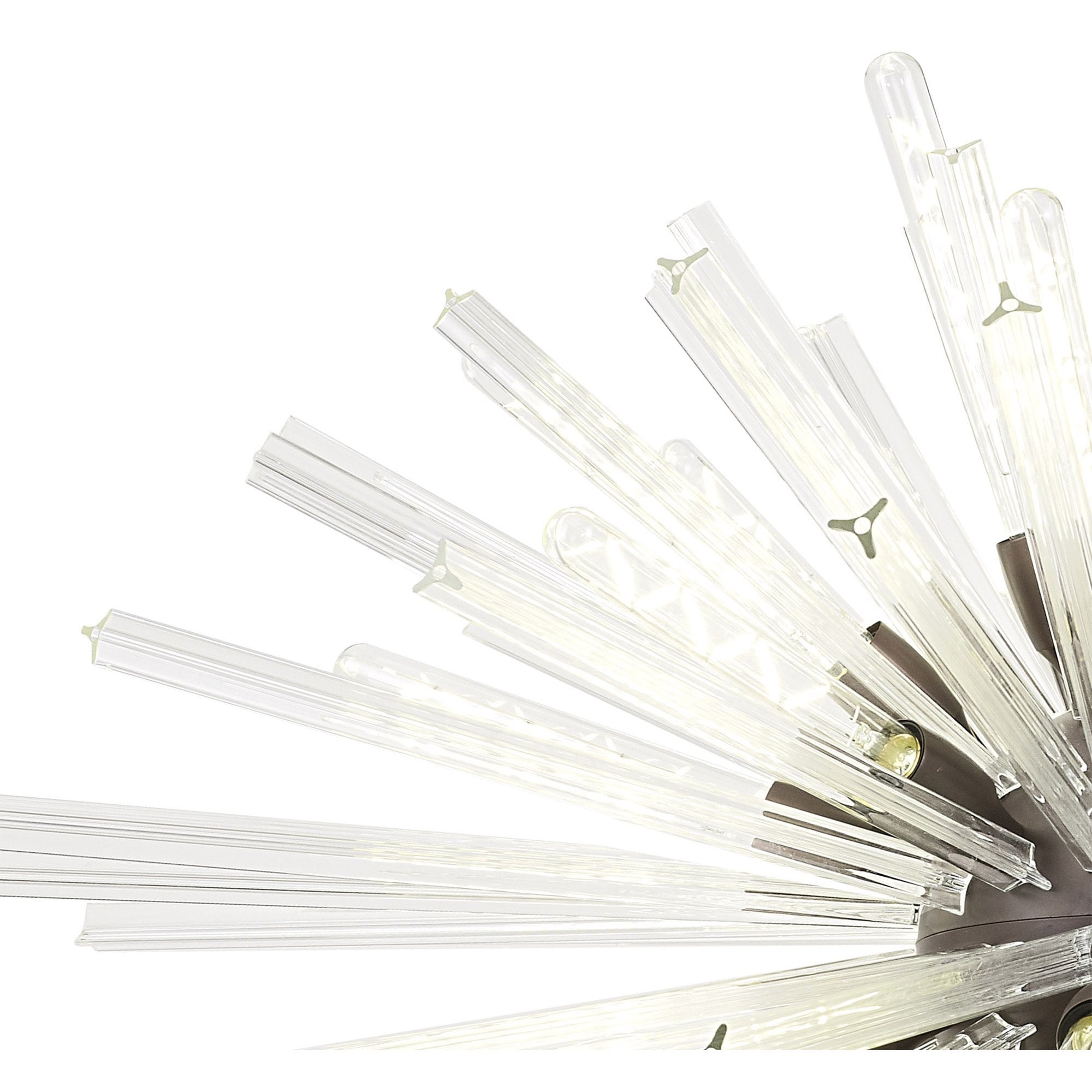 Fabula Wordworth 32 Light Oval Pendant - Brown Oxide & Clear Glass