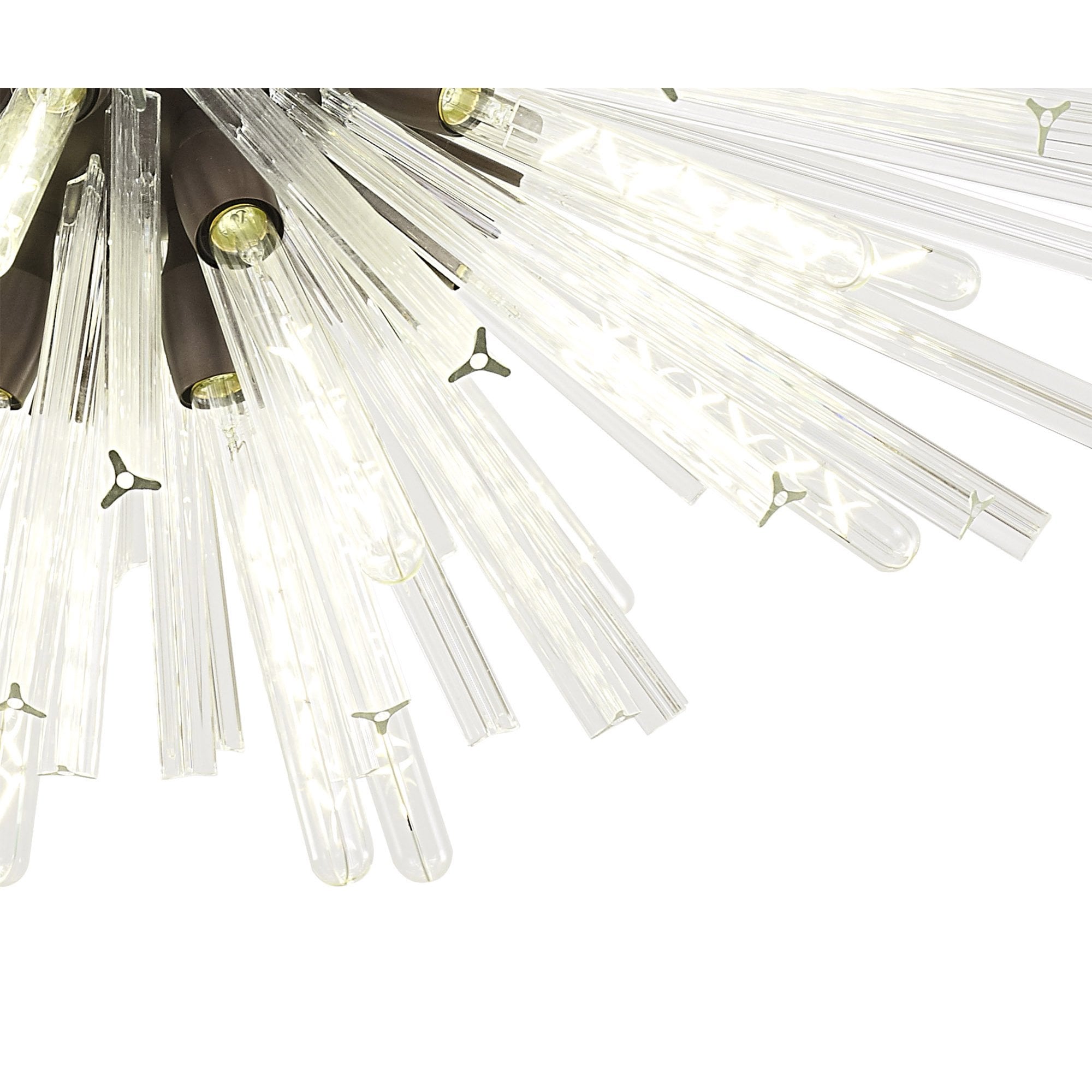 Fabula Wordworth 32 Light Oval Pendant - Brown Oxide & Clear Glass