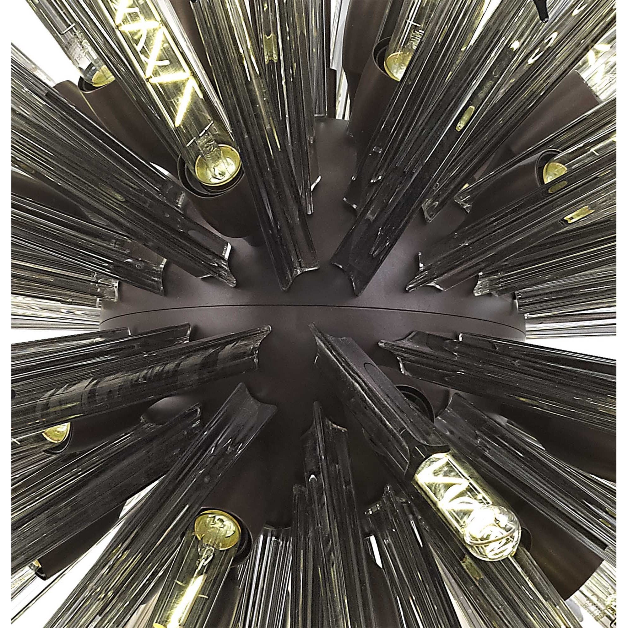 Fabula Wordworth 32 Light Oval Pendant - Brown Oxide & Smoke Glass