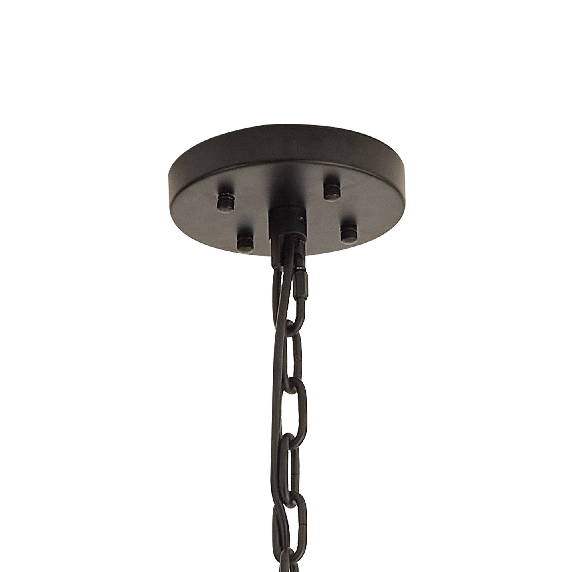 Fabula Wordworth 32 Light Oval Pendant - Matt Black & Clear Glass