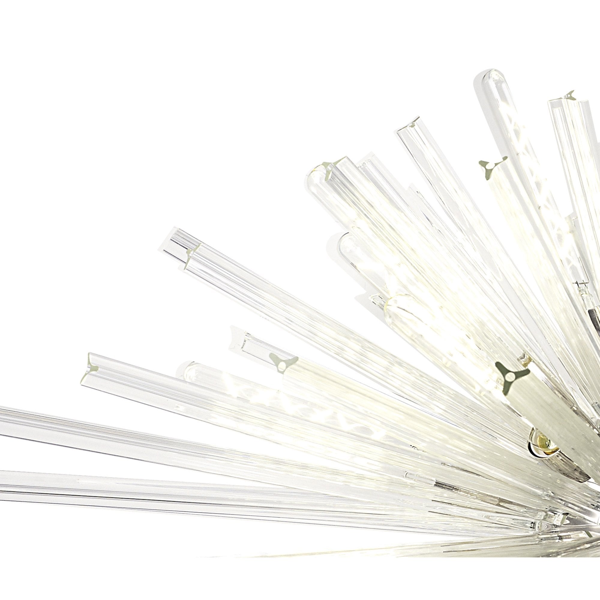 Fabula Wordworth 32 Light Oval Pendant - Polished Nickel & Clear Glass