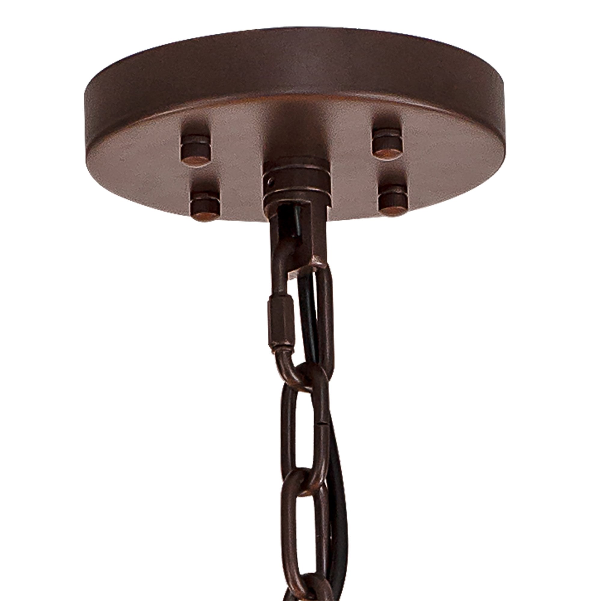 Fabula Wordworth 32 Light Round Pendant - Brown Oxide & Champagne Glass