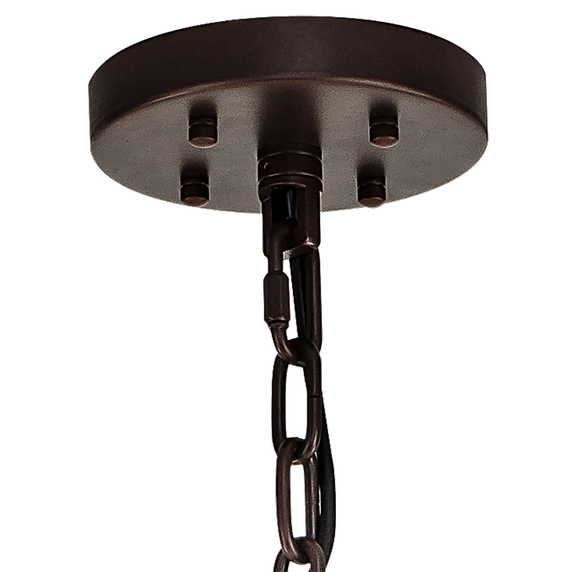 Fabula Wordworth 32 Light Round Pendant - Brown Oxide & Clear Glass