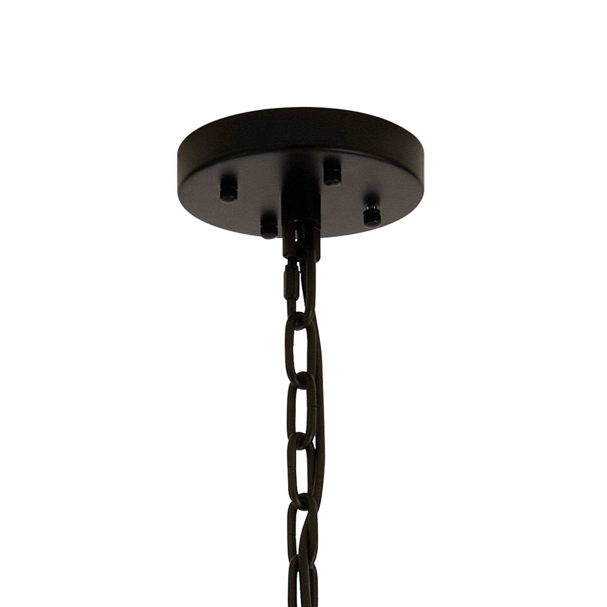 Fabula Wordworth 32 Light Vertical Oval Pendant - Matt Black & Clear Glass