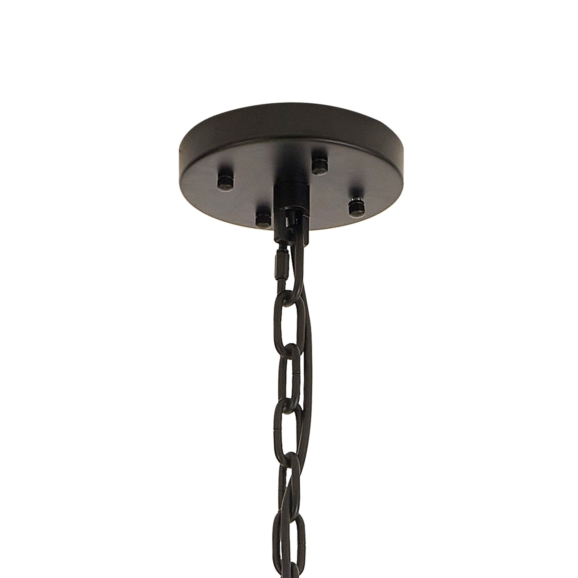 Fabula Wordworth 32 Light Vertical Oval Pendant - Matt Black & Smoke Glass