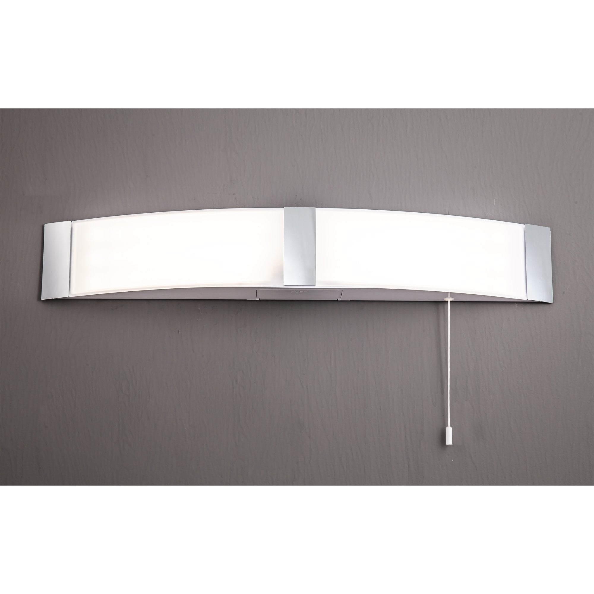 Fabula Wren LED Bathroom Wall Lamp with Shaver Socket & Pull Switch - Polished Chrome - IP44
