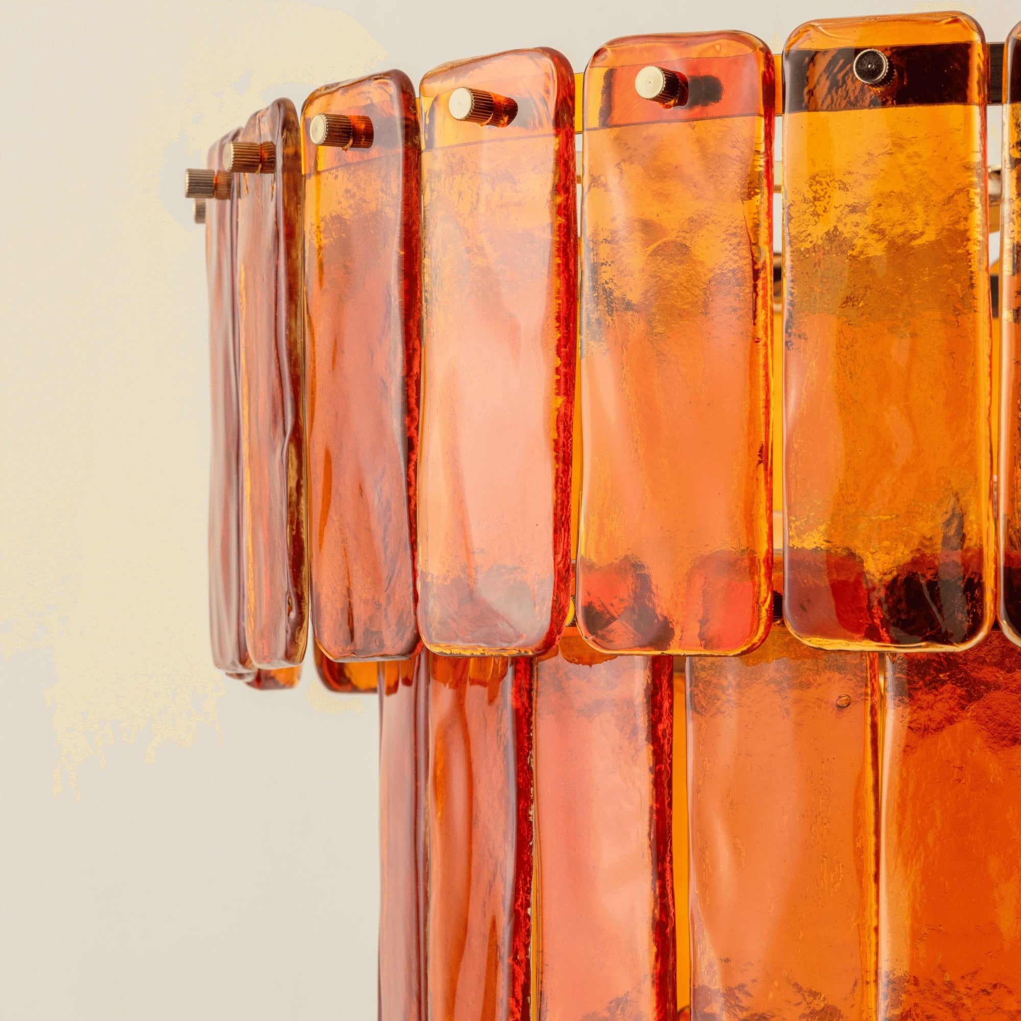 houseof. Amber Glass Lady Fingers Chandelier