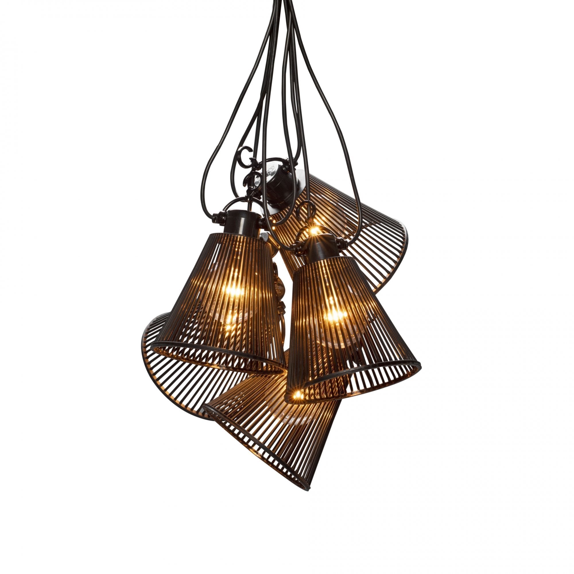 Konstsmide Festoon 9.15m Add-On Set - 10 LED Bulbs - 2000K - Black Shades