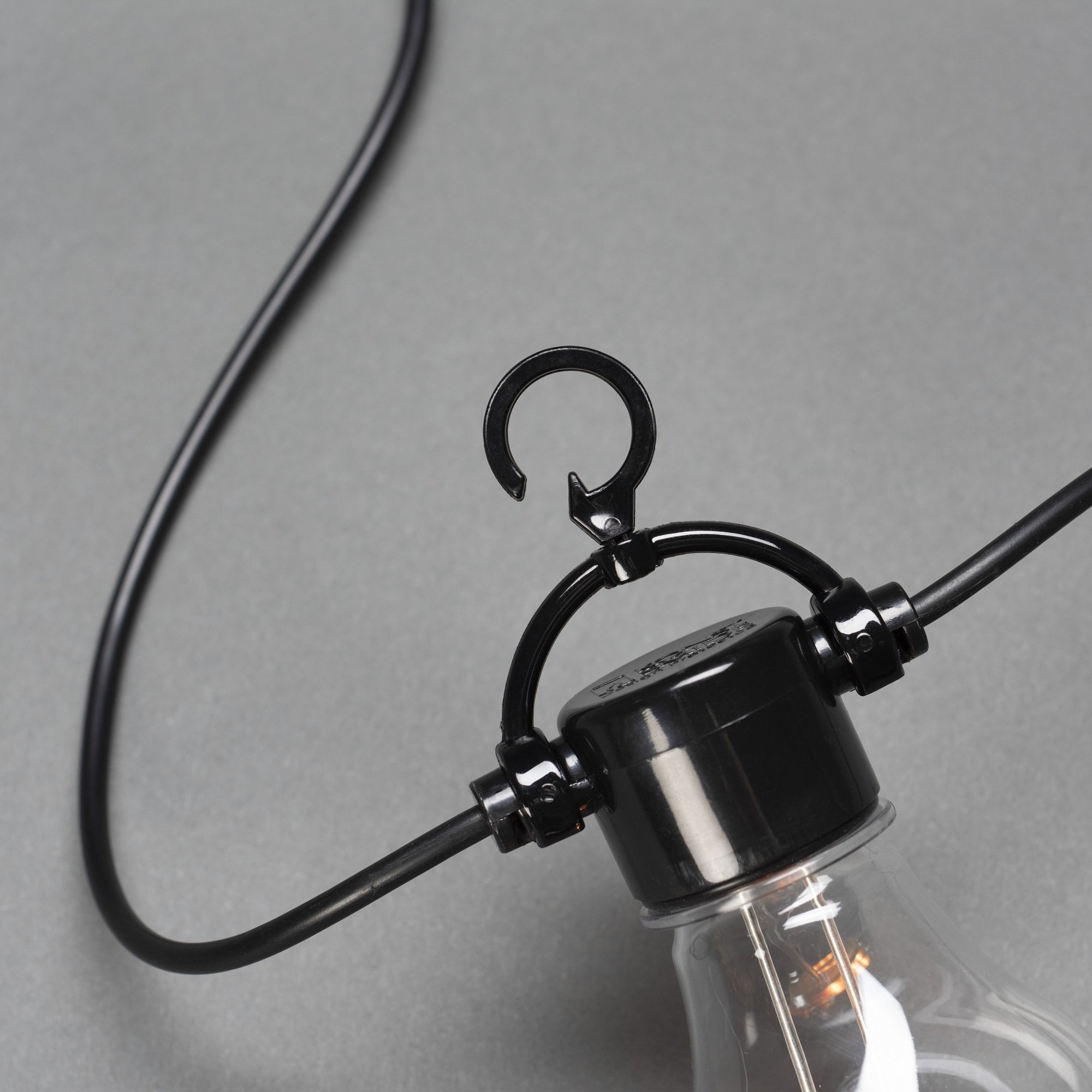 Konstsmide Festoon 9.15m Add-On Set - 10 LED Bulbs - 2000K - Black Shades