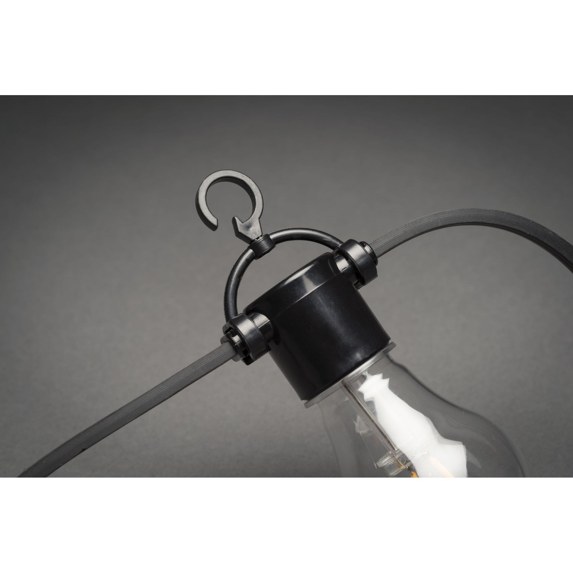Konstsmide Festoon 4.5m Light Set - 10 LED Bulbs - 1800K - Short Drop - Thick Cable