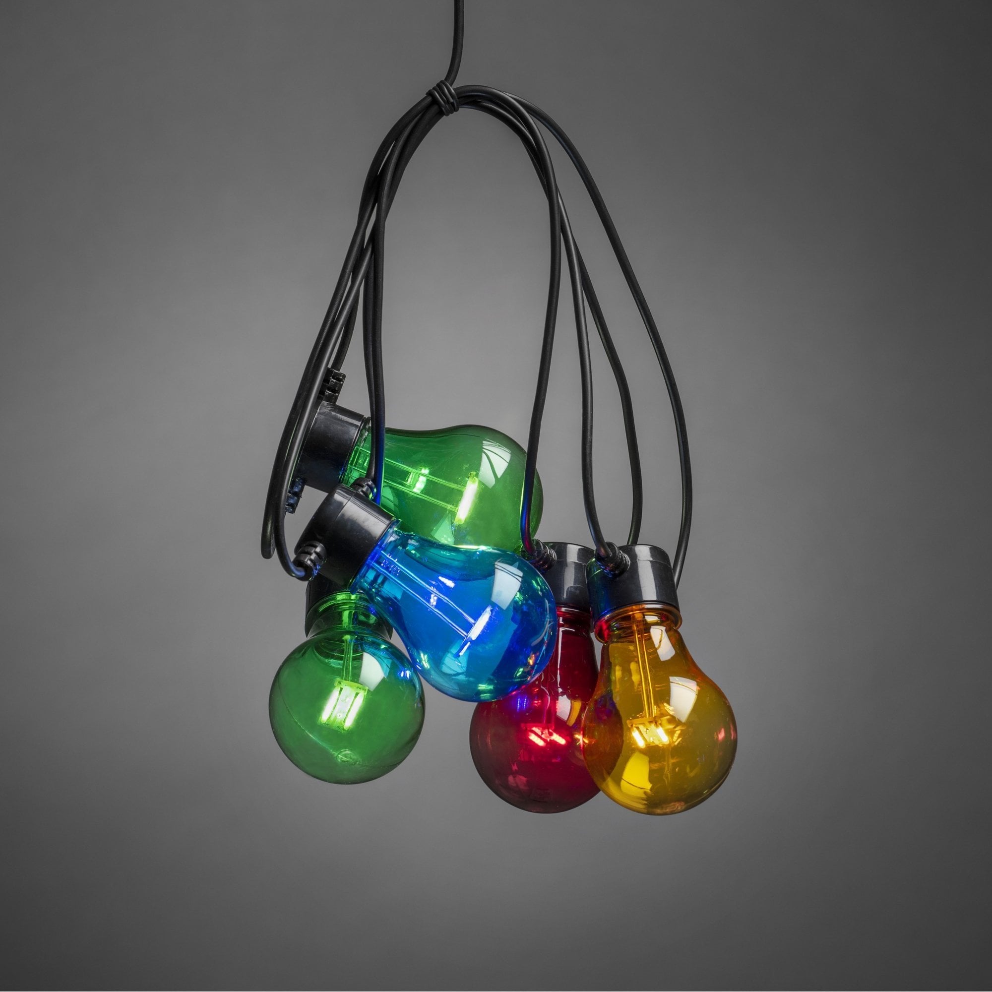 Konstsmide Festoon 4.5m Light Set - 10 LED Bulbs - Multicoloured - Short Drop