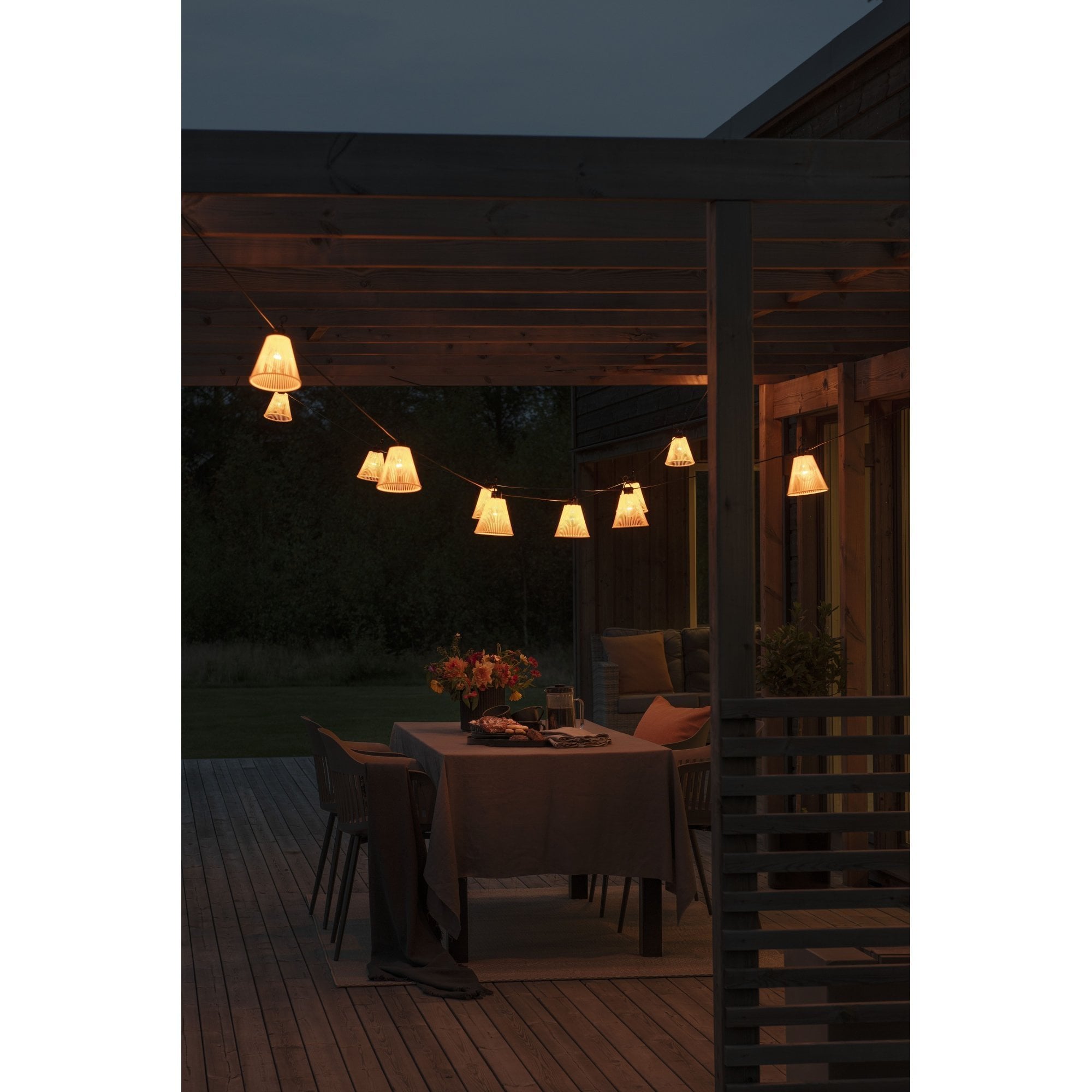 Konstsmide Festoon 9.15m Light Set - 10 LED Bulbs - 2000K - Yellow Shades