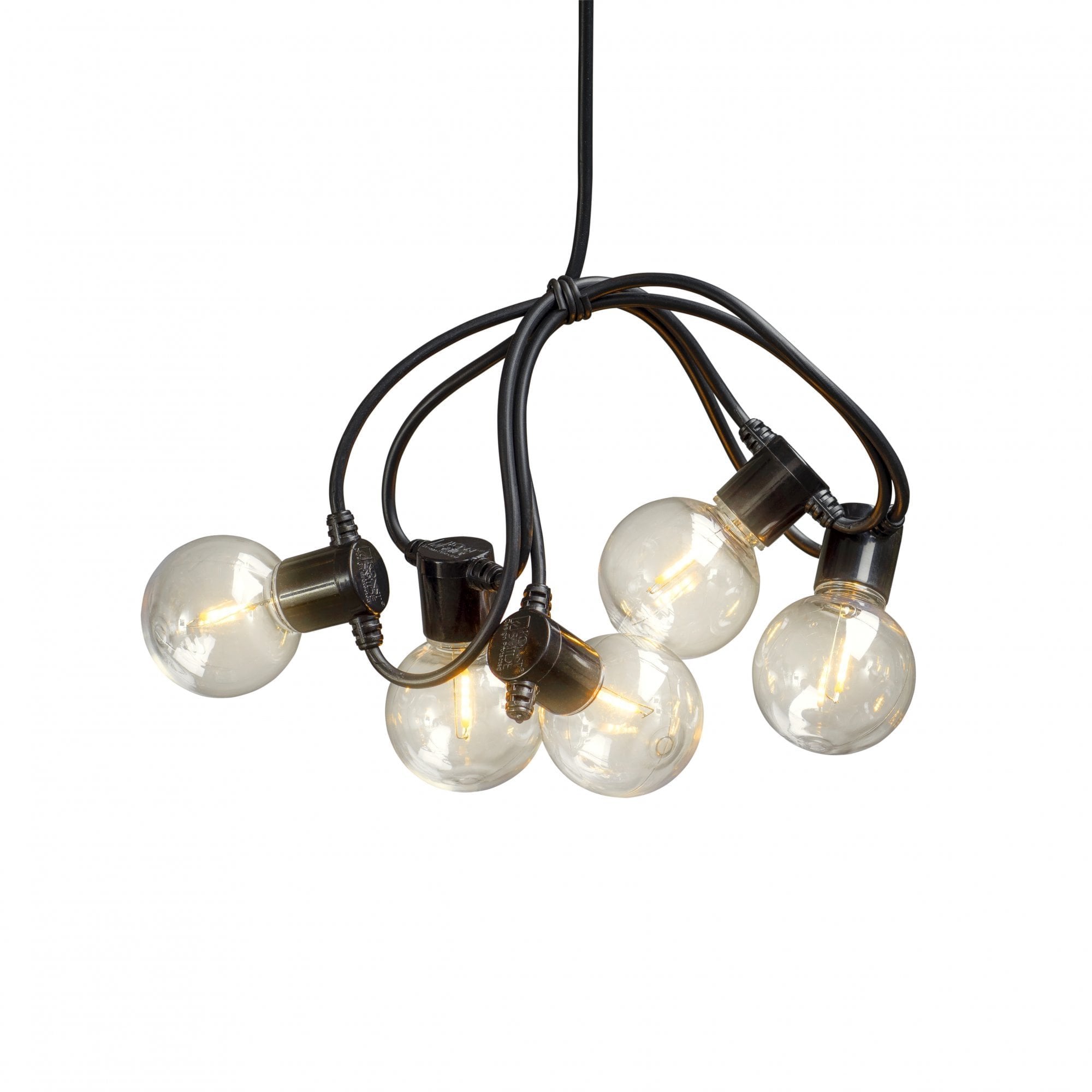 Konstsmide Festoon 2.25m Light Set - 10 Round LED Bulbs - 2400K - Battery Operated