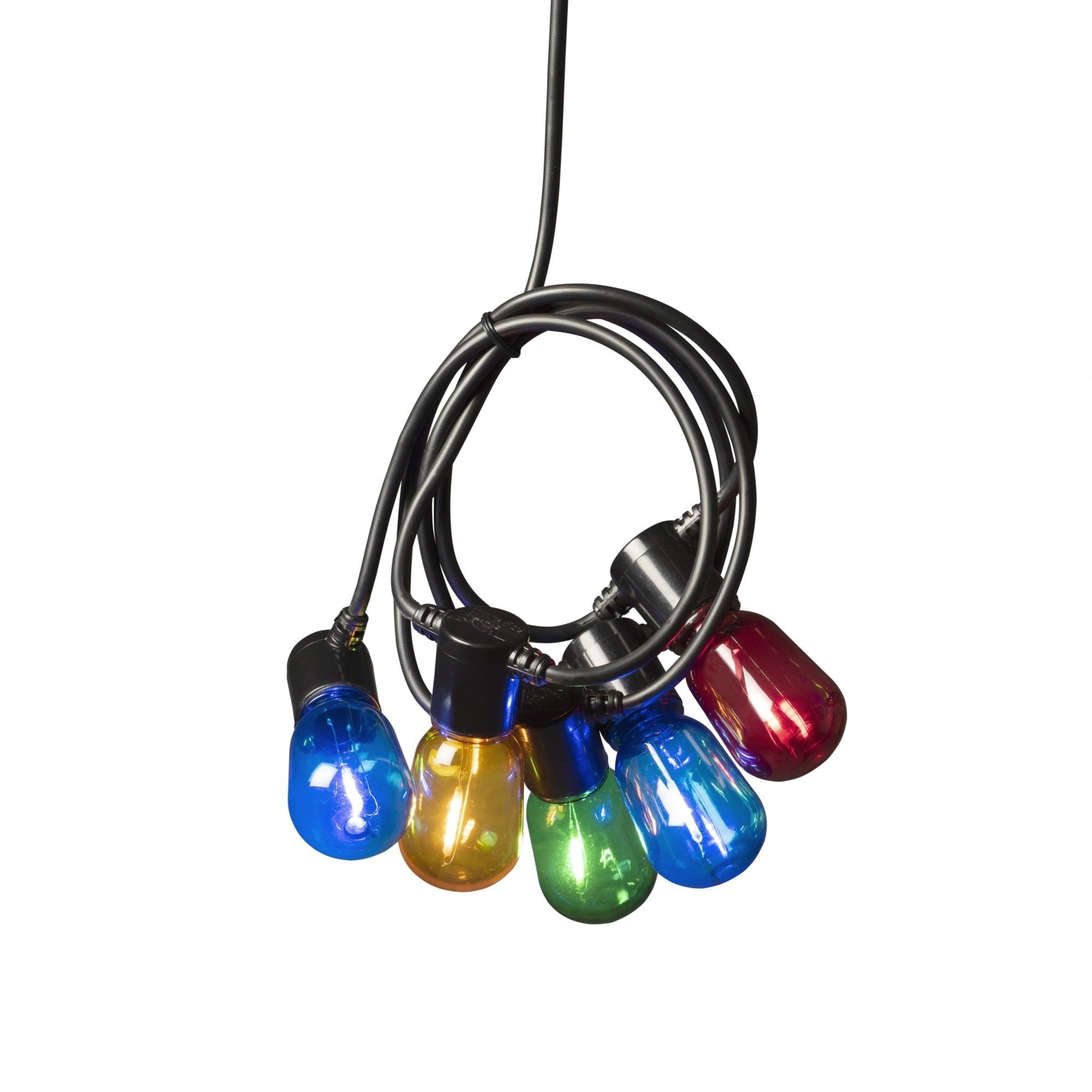 Konstsmide Festoon 4.75m Light Set - 20 Oval LED Bulbs - Multicoloured