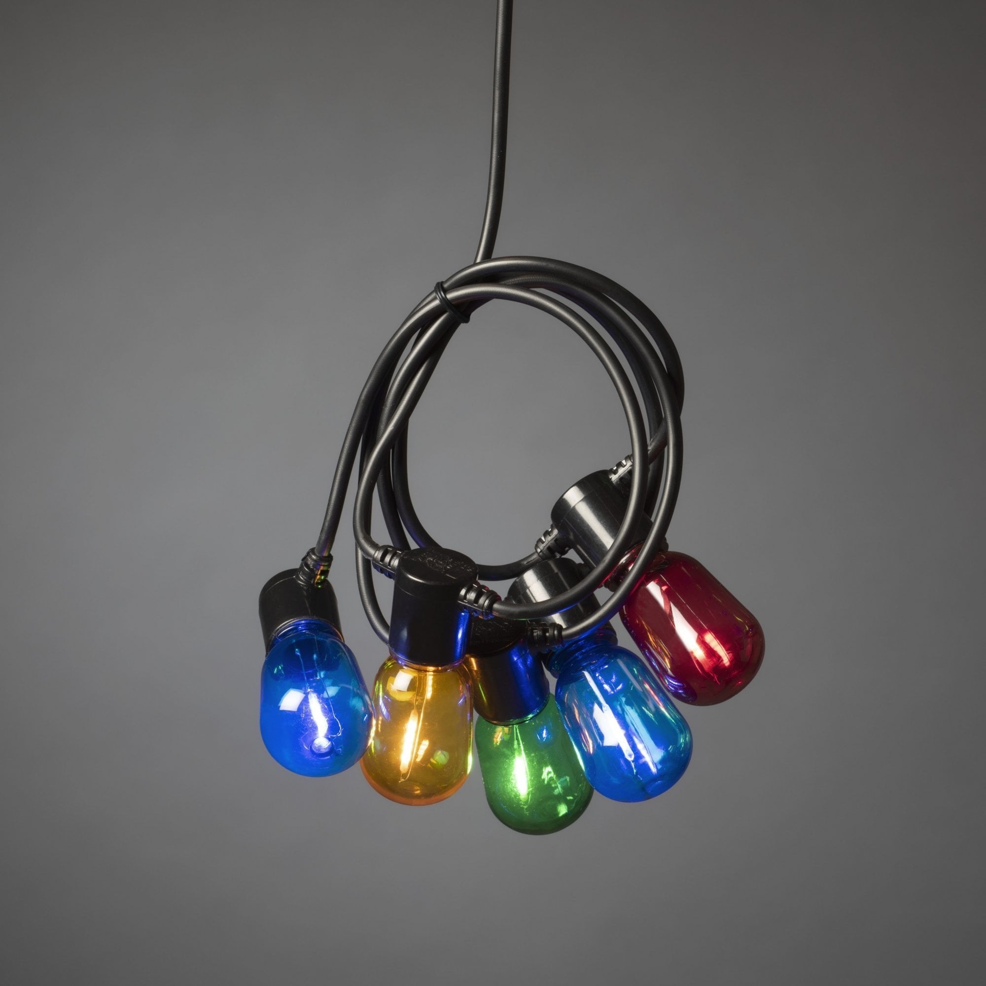 Konstsmide Festoon 4.75m Light Set - 20 Oval LED Bulbs - Multicoloured