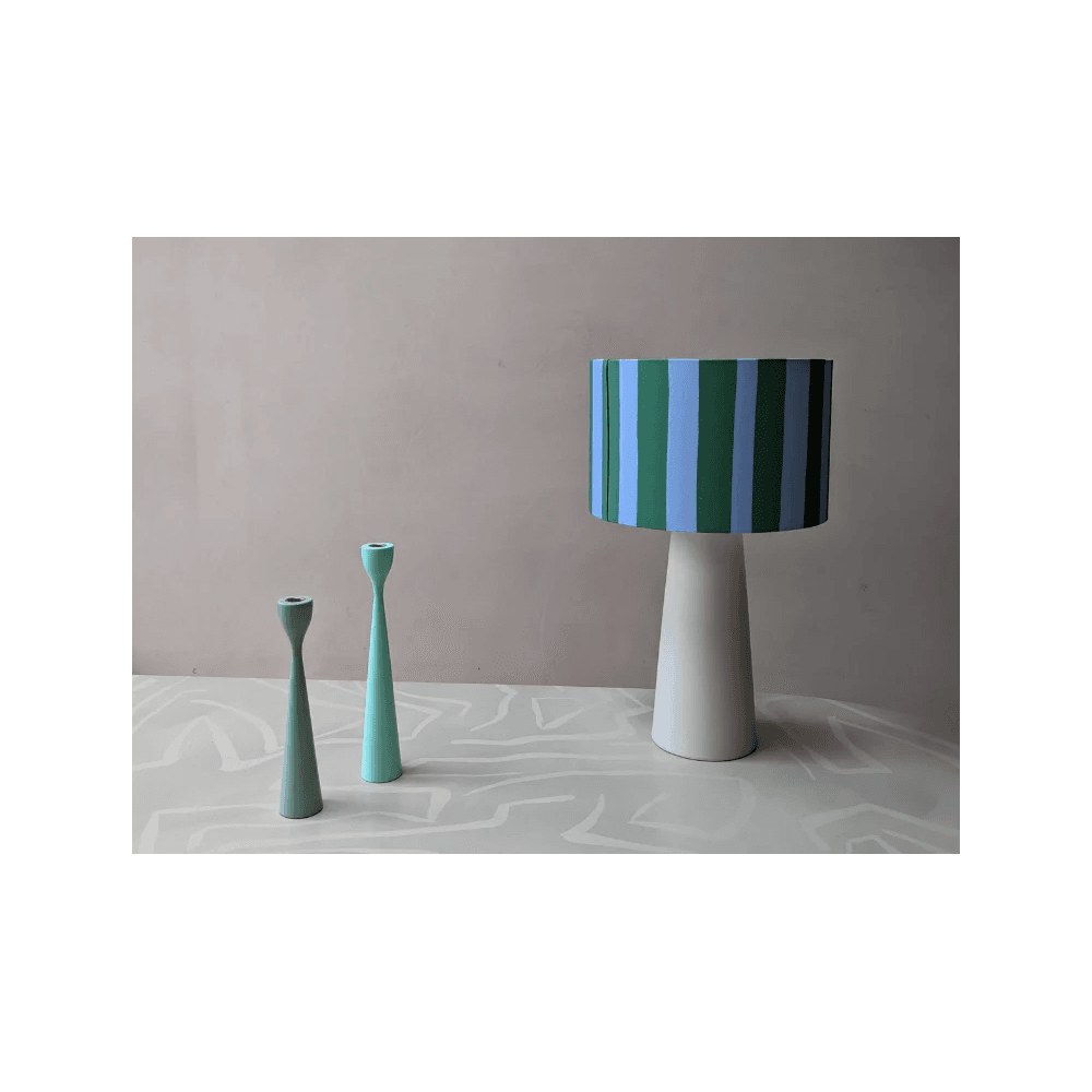 houseof. Small Stripe Print Shade - Blue & Green