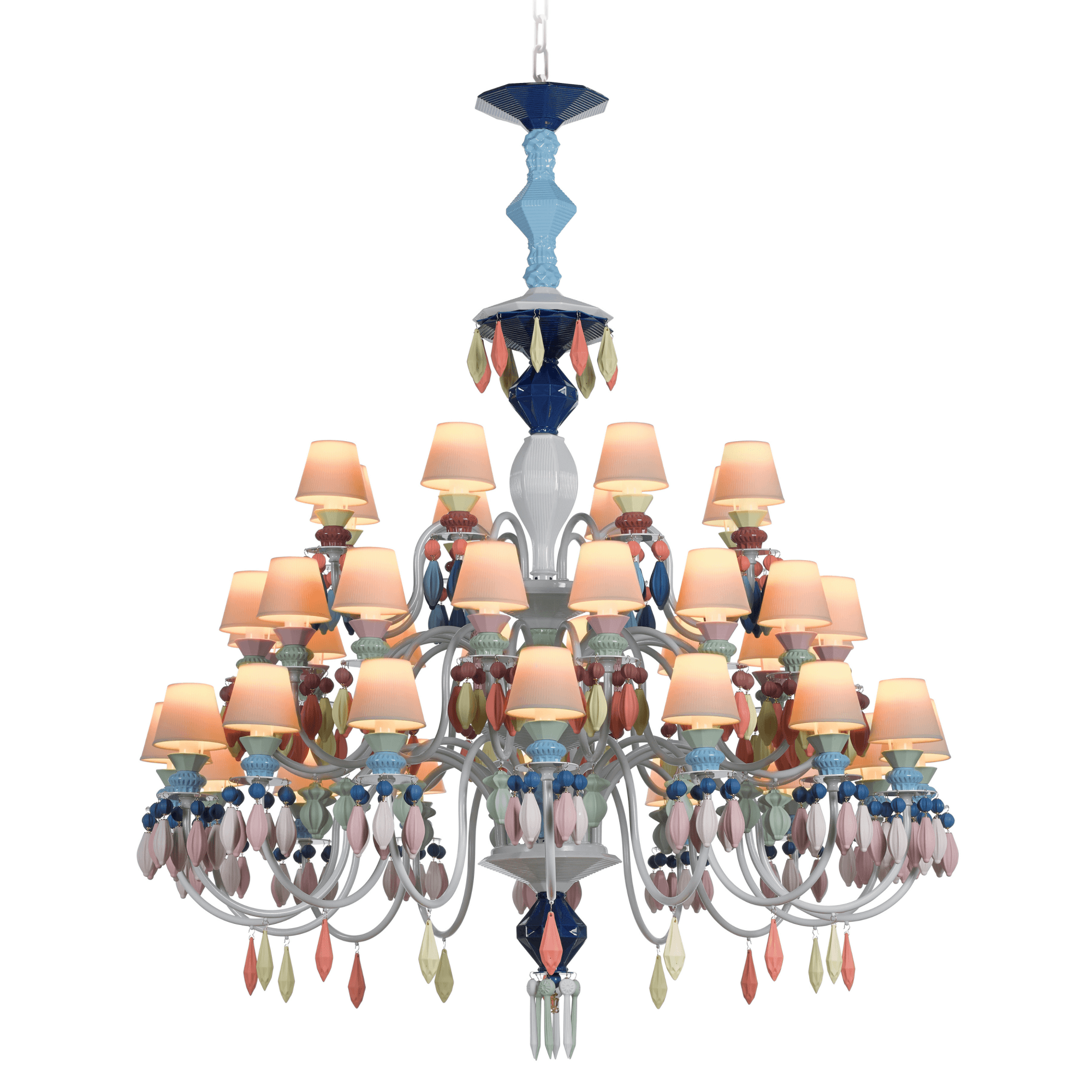 Lladro Belle De Nuit 40 Light Chandelier - Multicolour